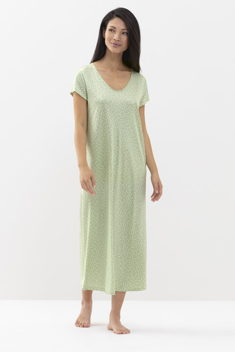 Nightshirt Silky Green Serie Noelle Front View | mey®