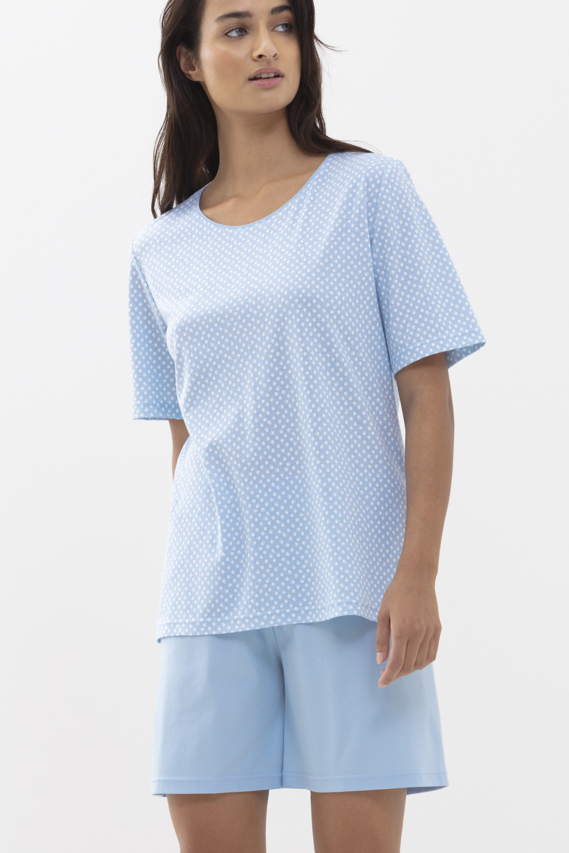 Pyjama kort Dream Blue Serie Emelie Vooraanzicht | mey®
