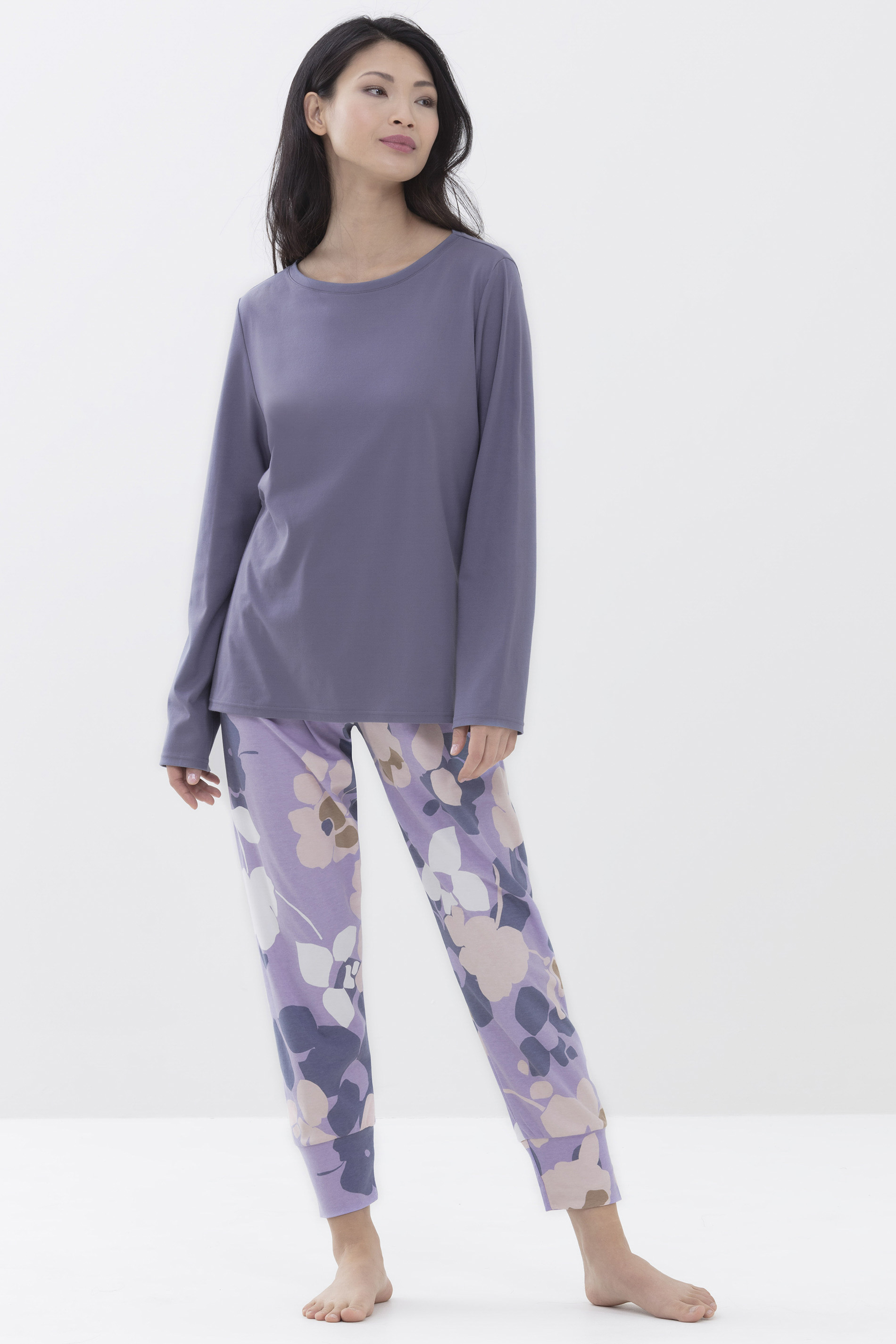 Pyjamas Lilac Serie Michelle Front View | mey®