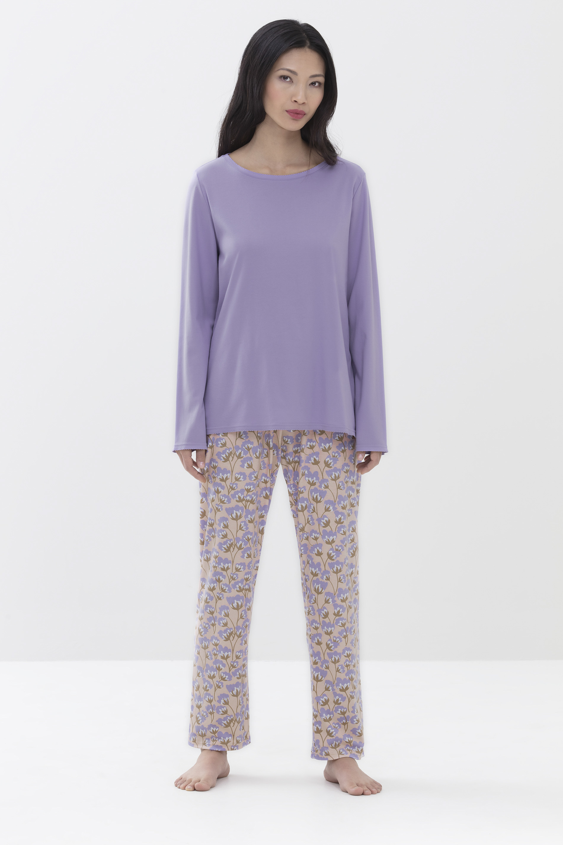 Pyjamas Lilac Serie Zera Front View | mey®