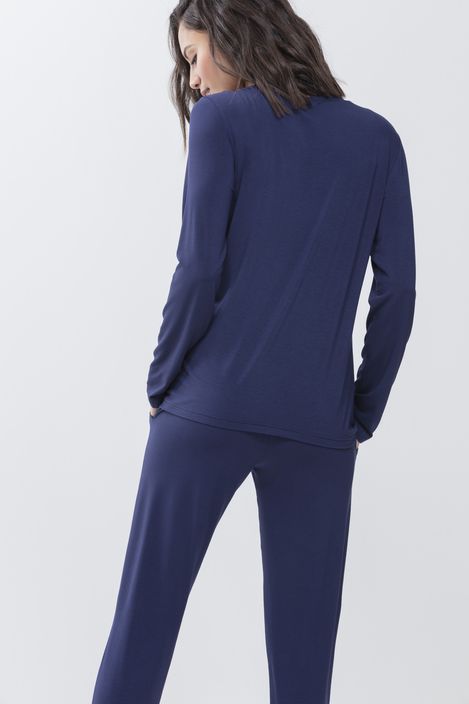Shirt langarm True Blue Serie Sleepy & Easy Rear View | mey®