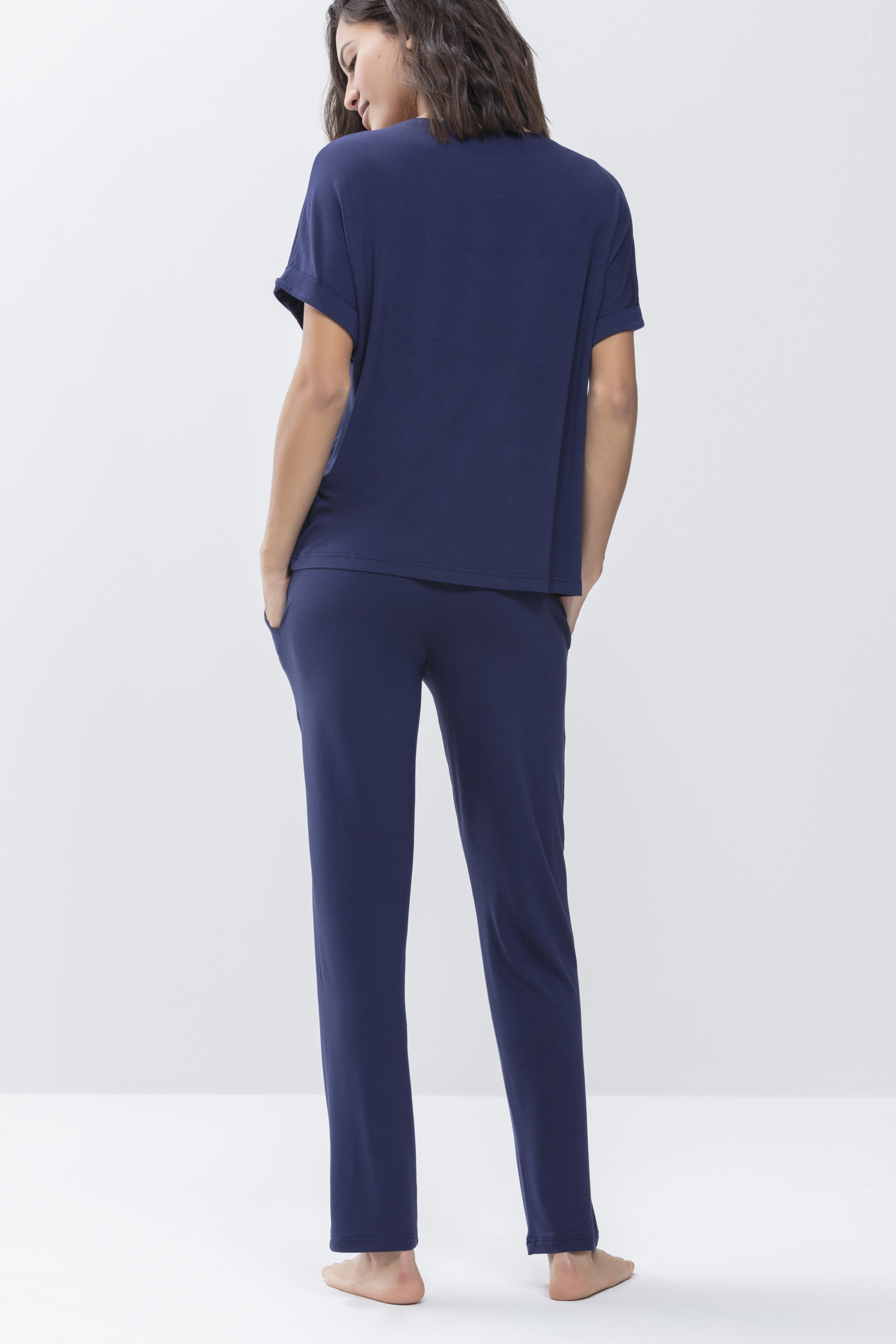 Long trousers True Blue Serie Sleepy & Easy Rear View | mey®