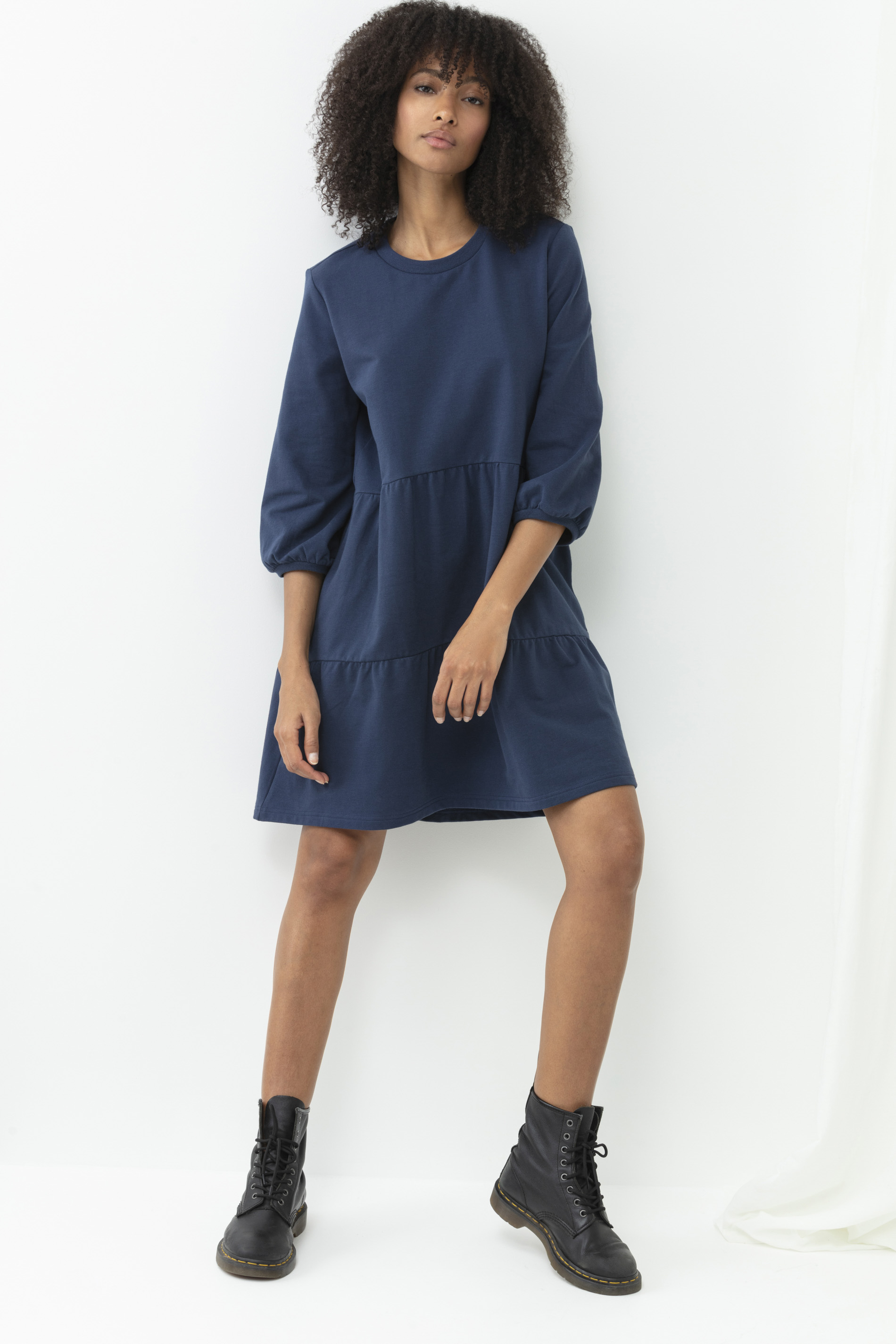 Lounge dress New Blue Serie Mia Front View | mey®