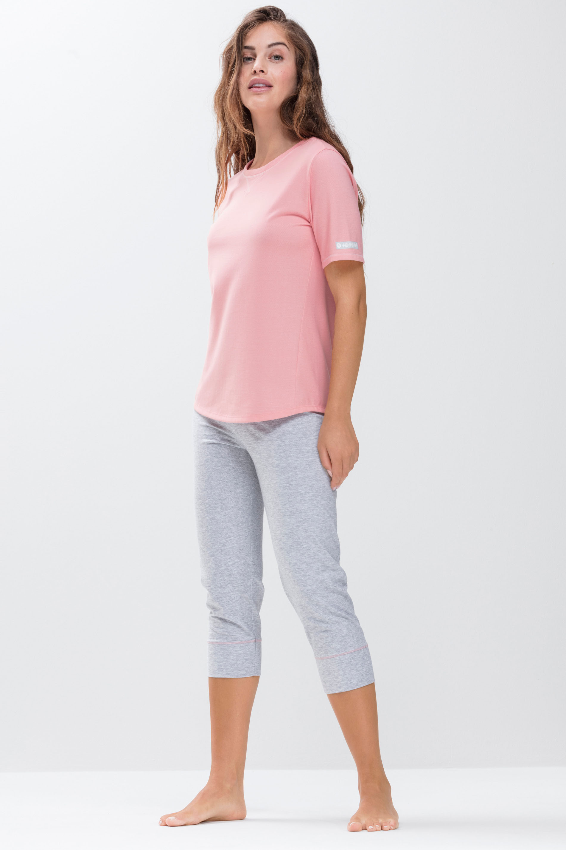 Trousers 3/4-length Stone Grey Melange Serie Zzzleepwear Festlegen | mey®