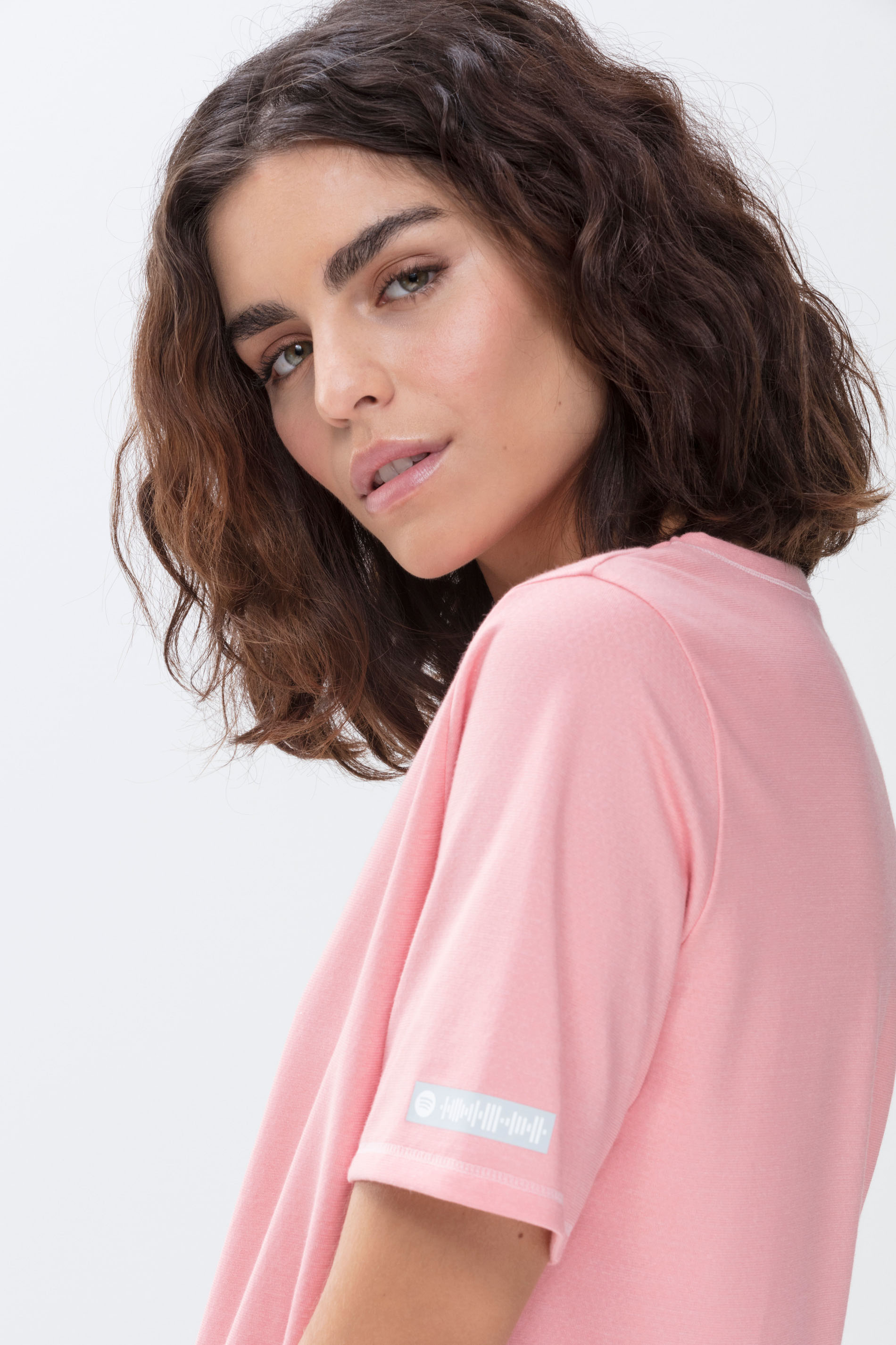 T-shirt Powder Pink Serie Zzzleepwear Detailweergave 01 | mey®