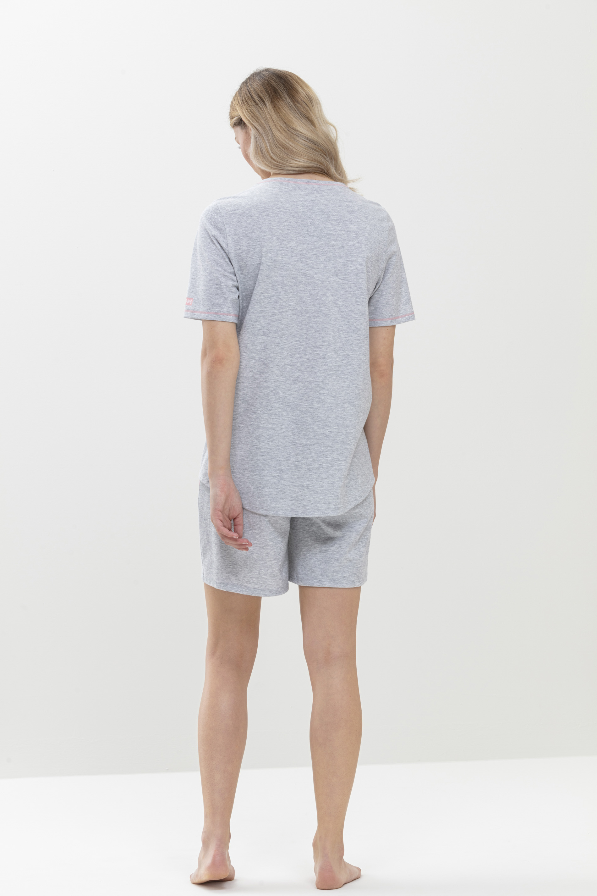 T-Shirt Stone Grey Melange Serie Zzzleepwear Rückansicht | mey®