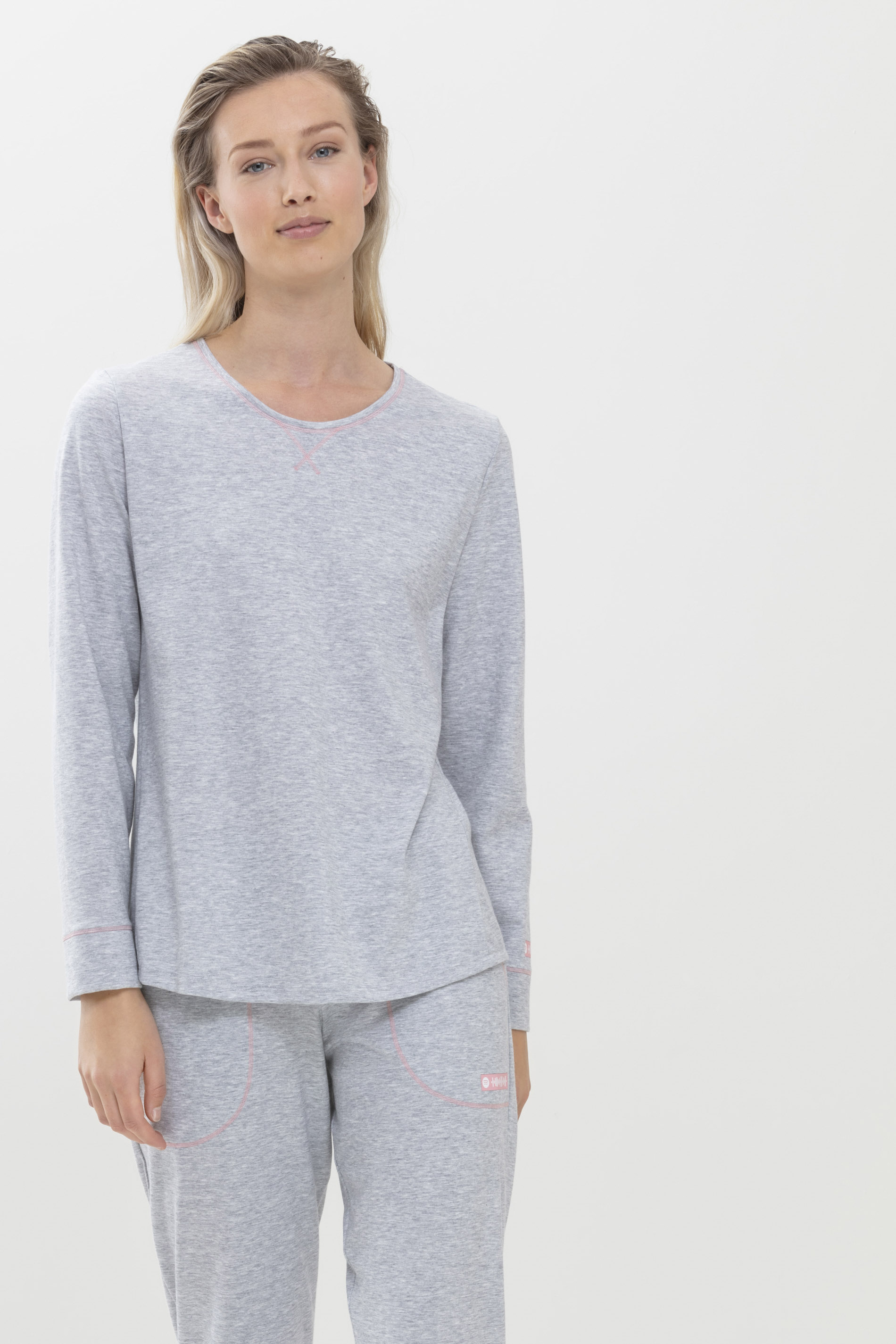 Long-sleeve shirt Stone Grey Melange Serie Zzzleepwear Festlegen | mey®