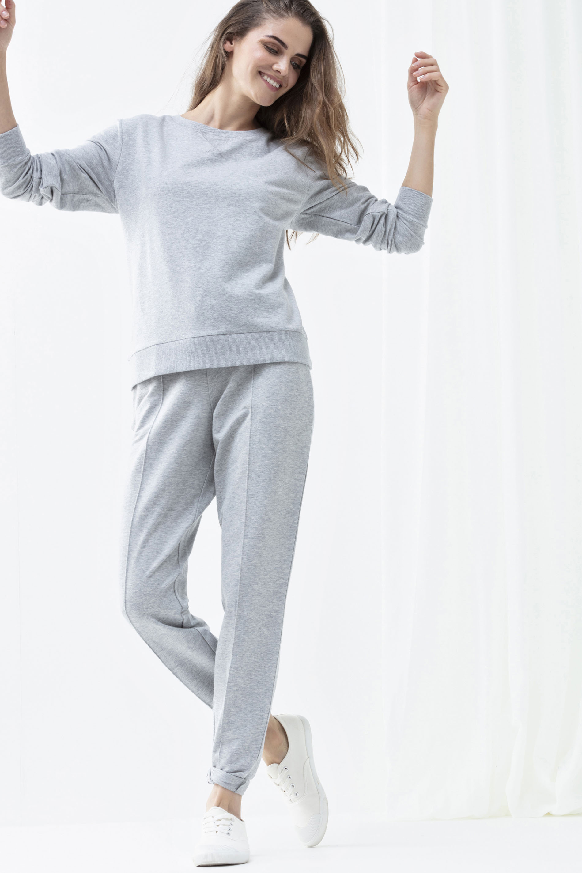 Sweater Grey Melange Night2Day Vooraanzicht | mey®