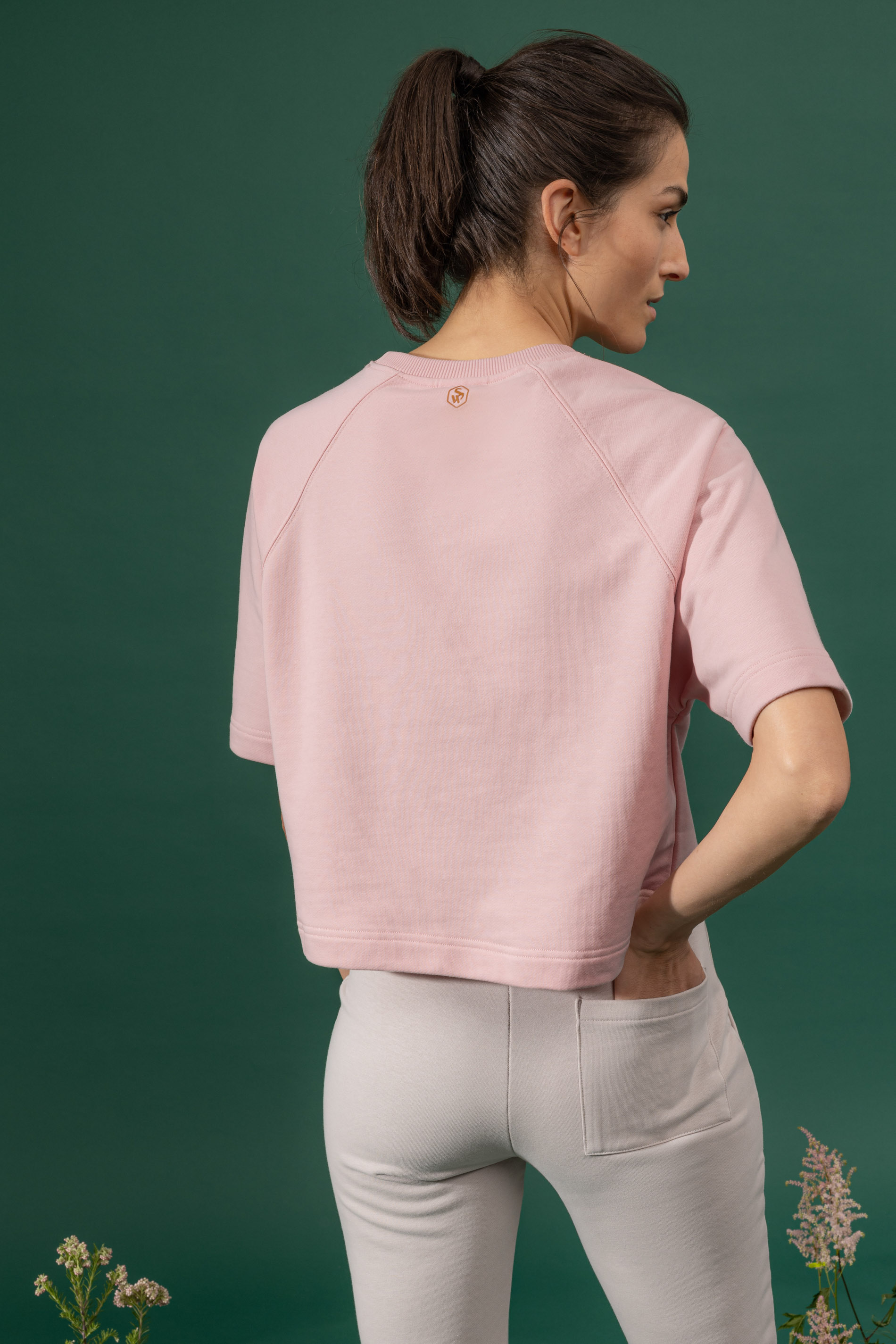 Sweat T-shirt Blossom Serie Cozy Rear View | mey®