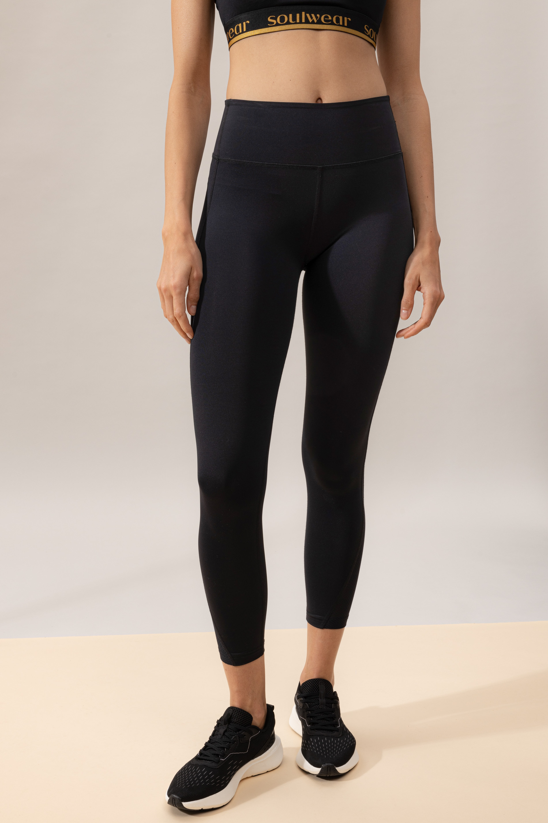 Leggings long 164-Midnight Serie Stretchable Front View | mey®