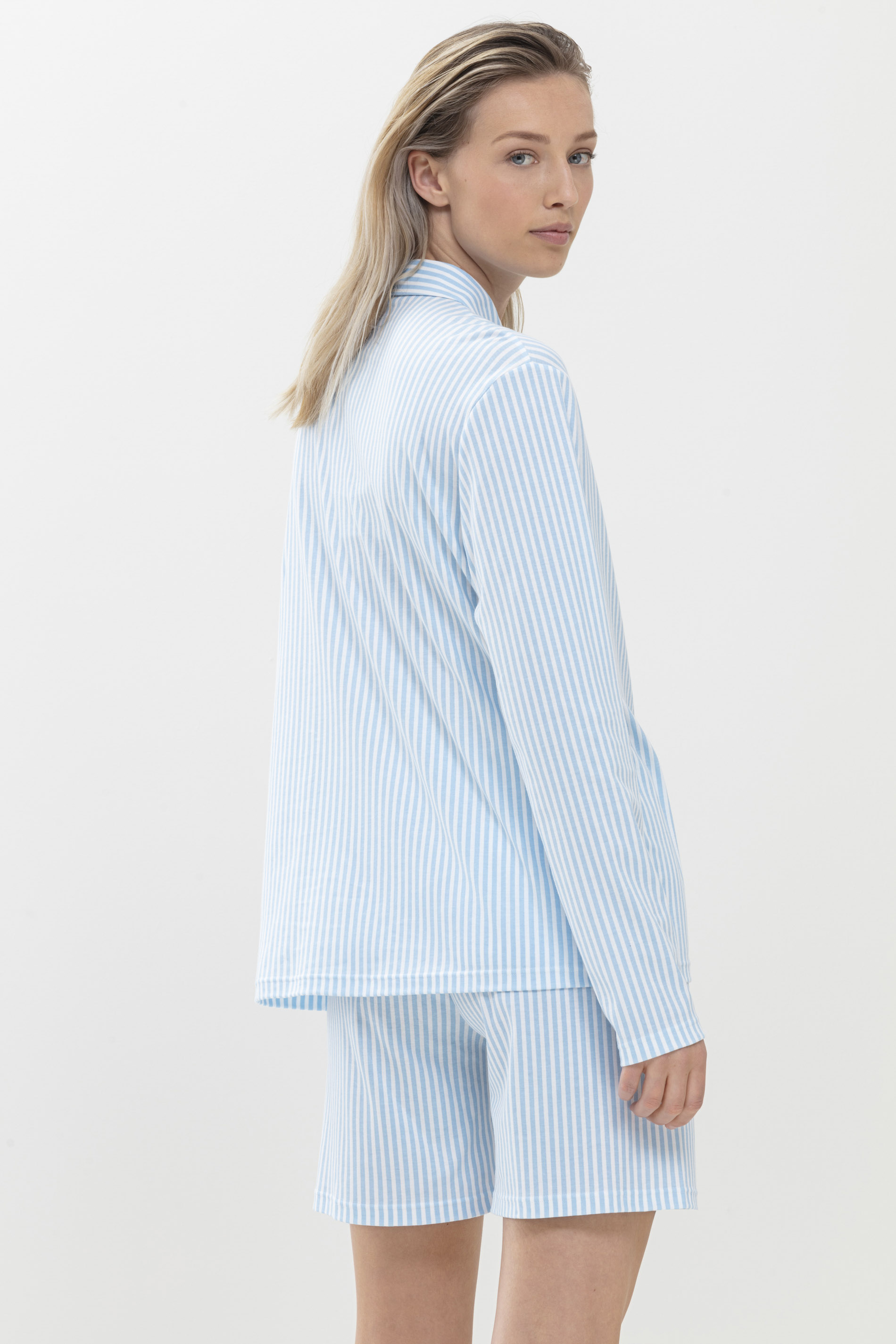 Pyjama shirt Dream Blue Serie Sleepsation Rear View | mey®