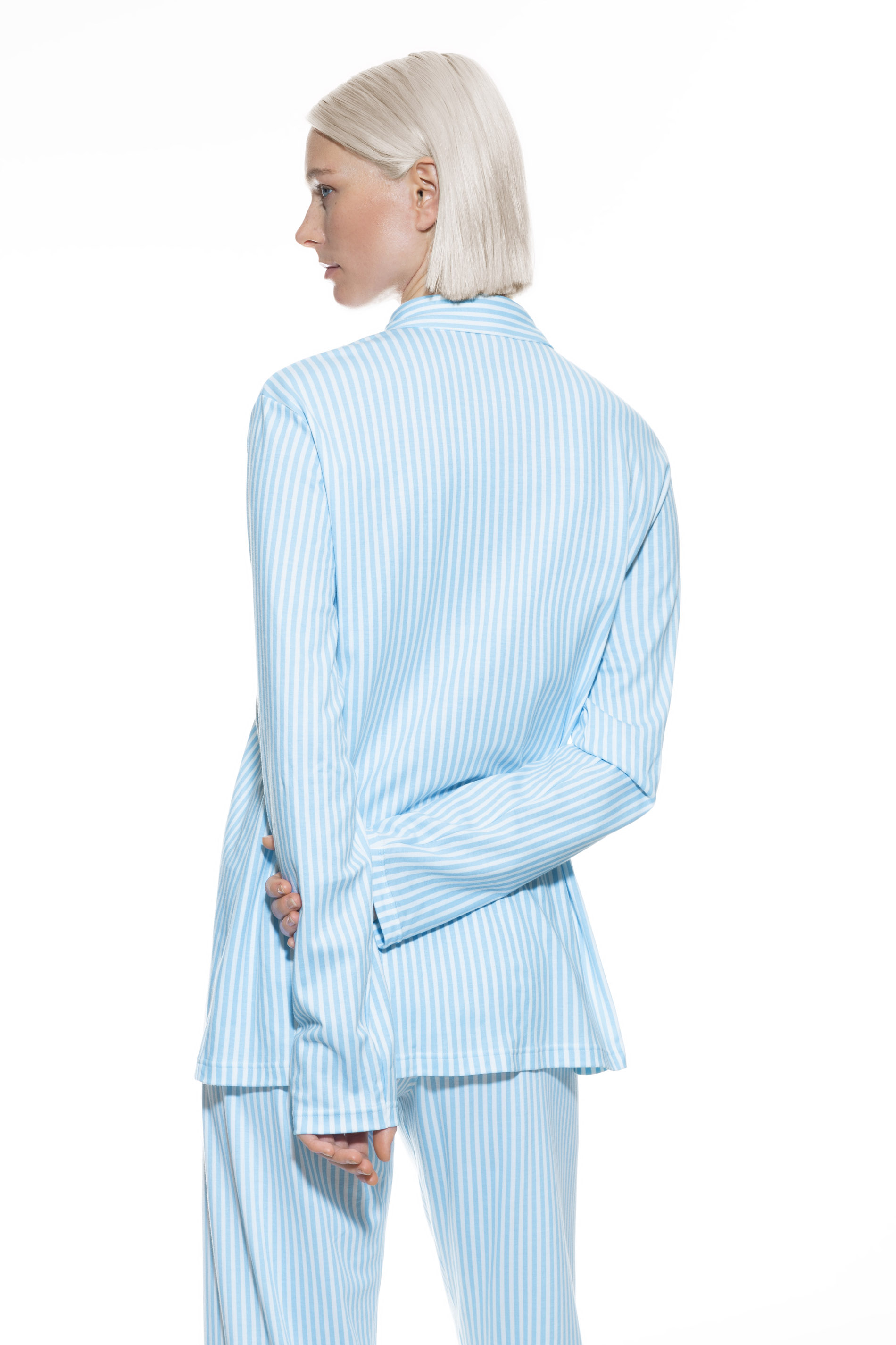 Pyjama Shirt Dream Blue Serie Sleepsation Rückansicht | mey®