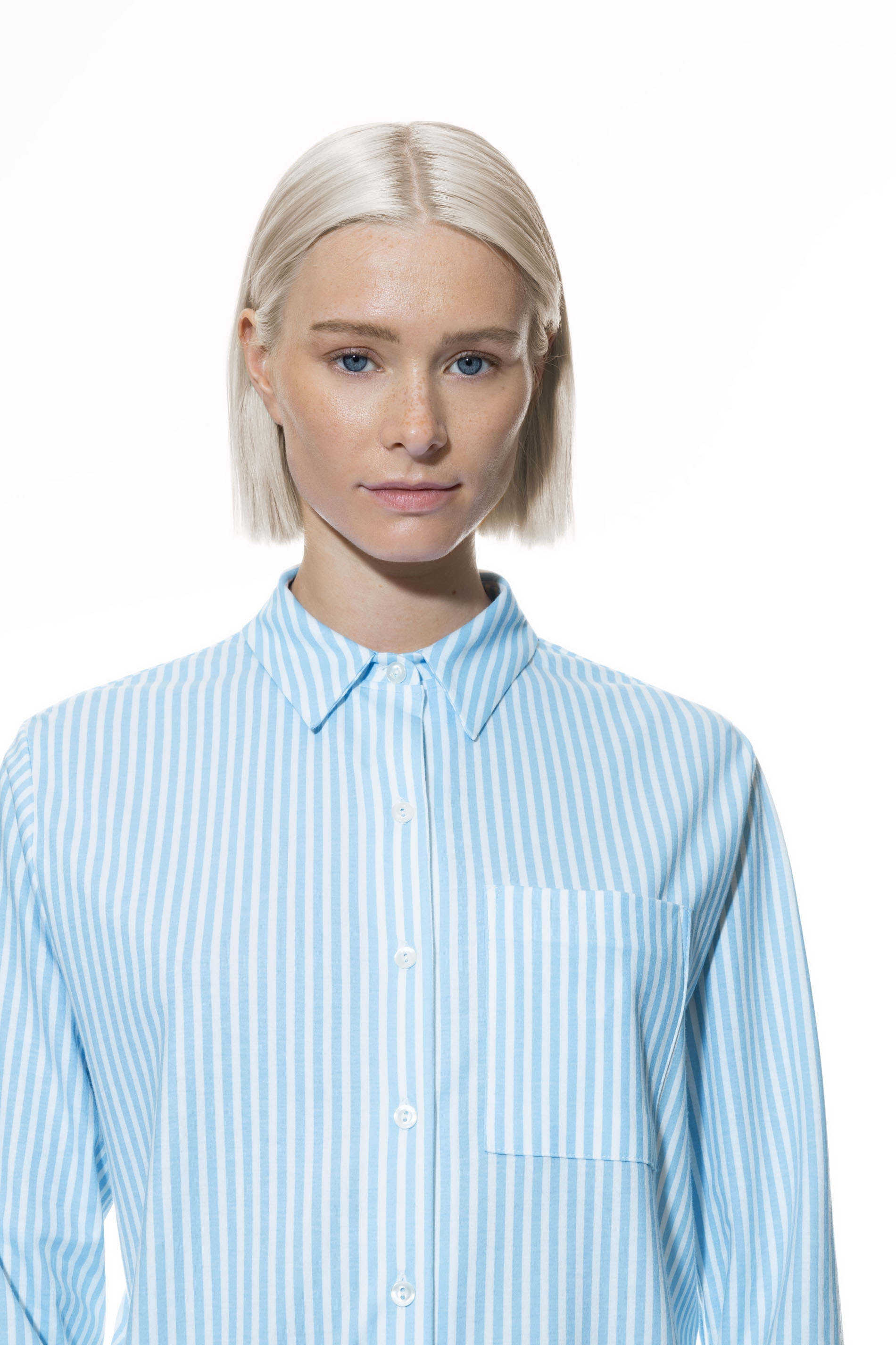 Pyjama Shirt Dream Blue Serie Sleepsation Detailansicht 01 | mey®
