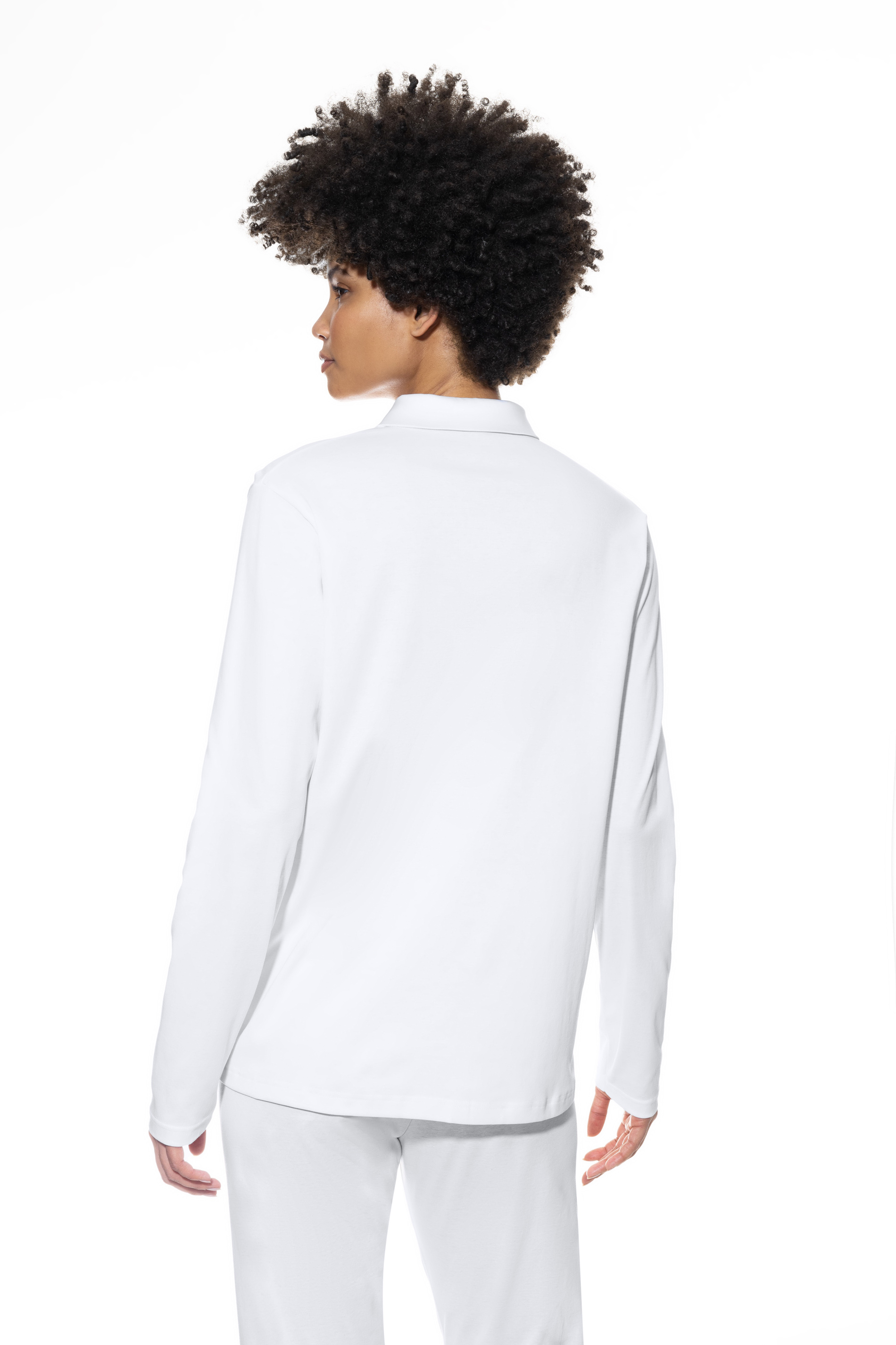 Pyjama shirt White Serie Sleepsation Rear View | mey®