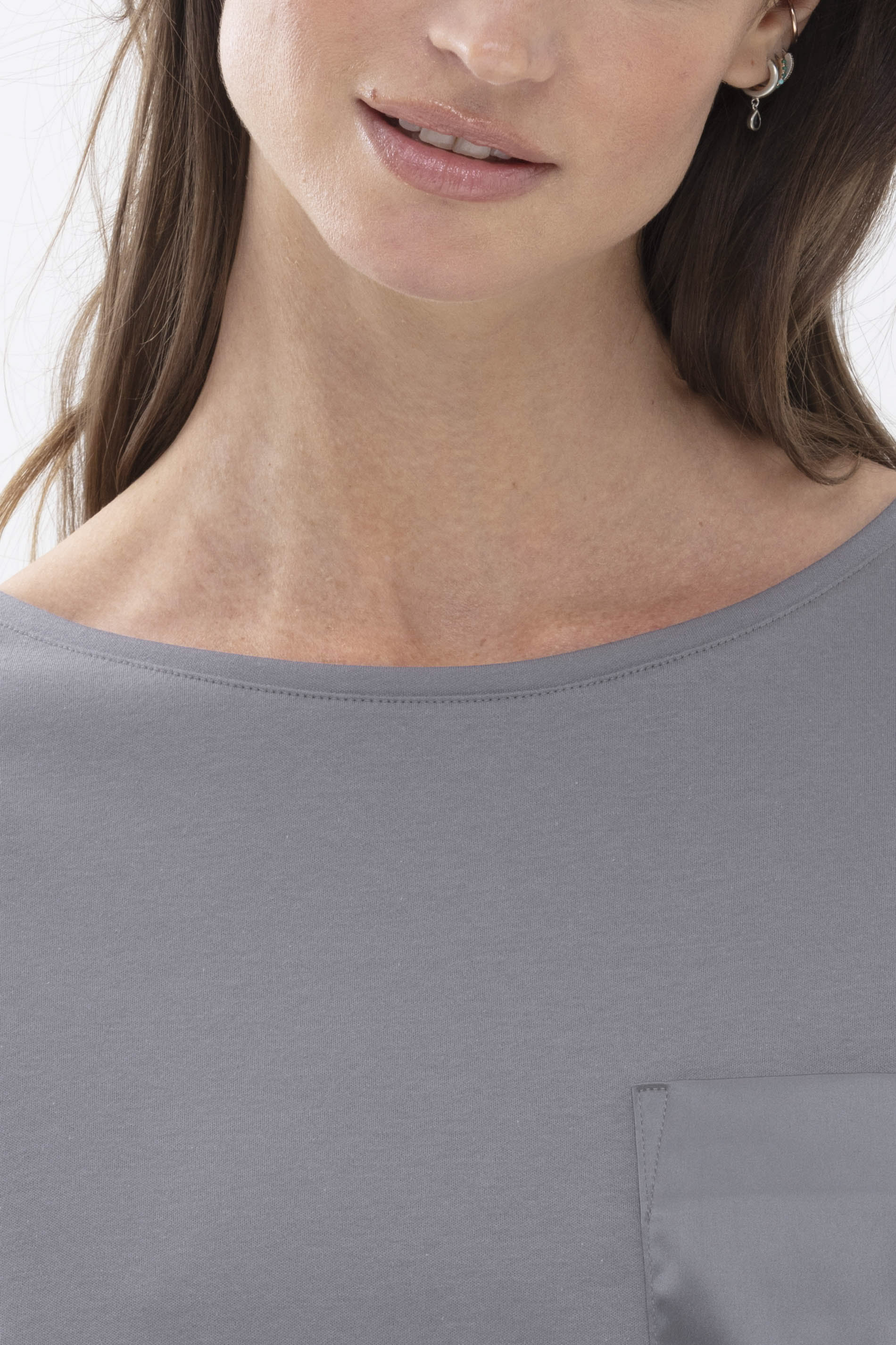 Shirt Lovely Grey Serie Sleepsation Detail View 02 | mey®