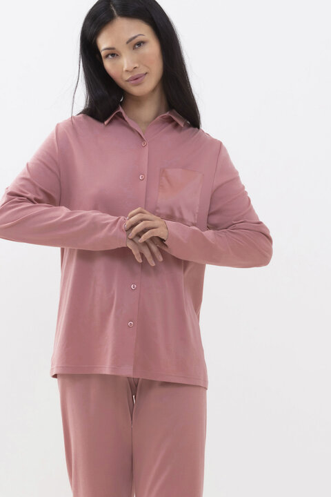Pyjama shirt Berry Cream Serie Sleepsation Front View | mey®
