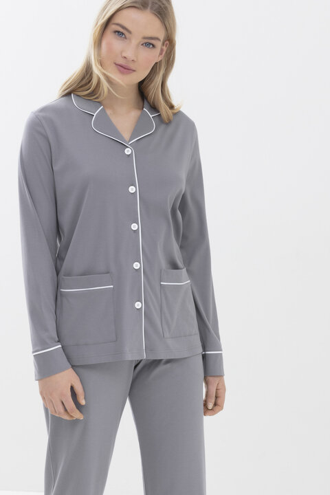 Pyjama-Shirt Lovely Grey Serie Sleepsation Frontansicht | mey®