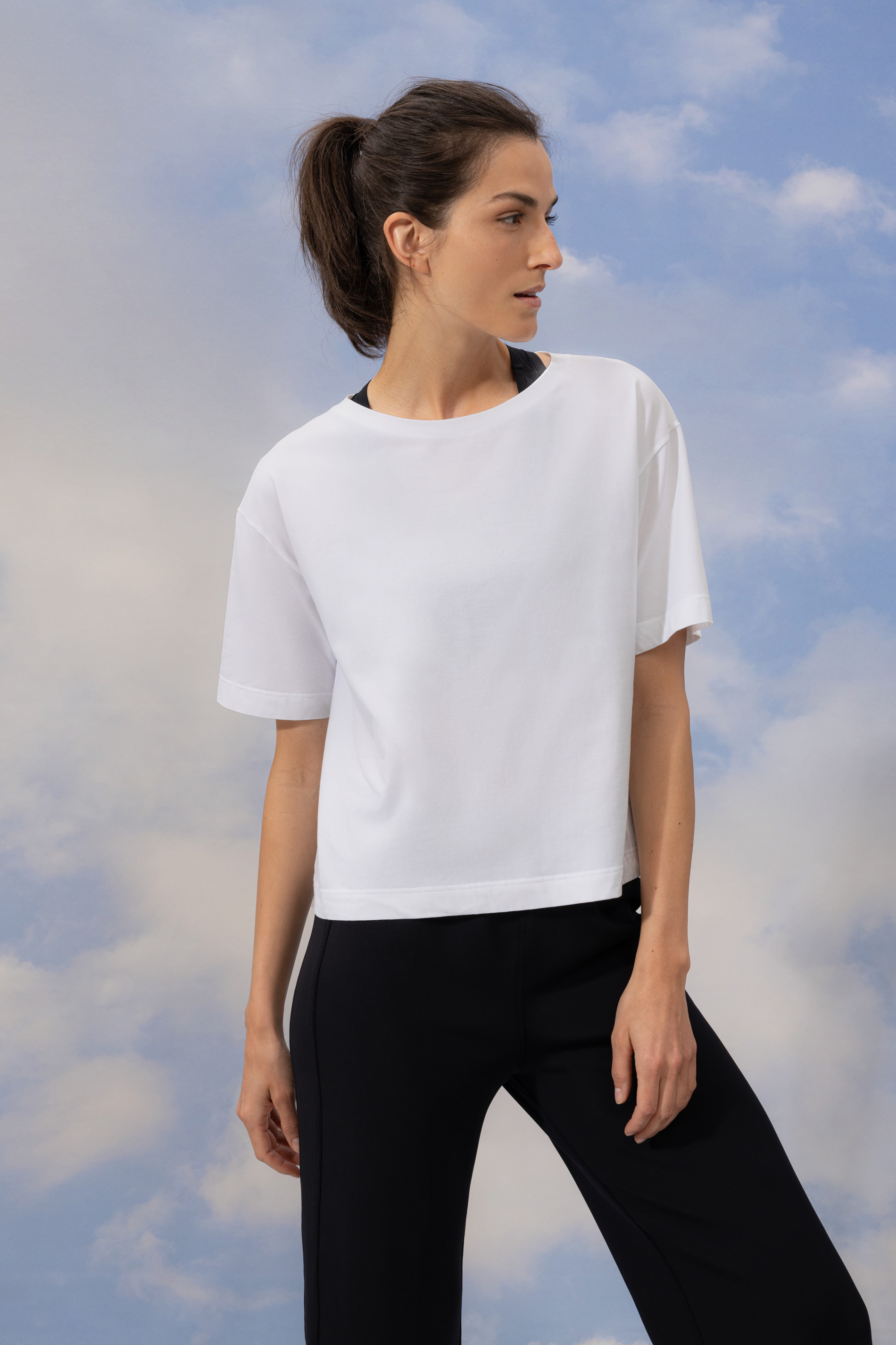 T-shirt Wit Serie Natural Vooraanzicht | mey®