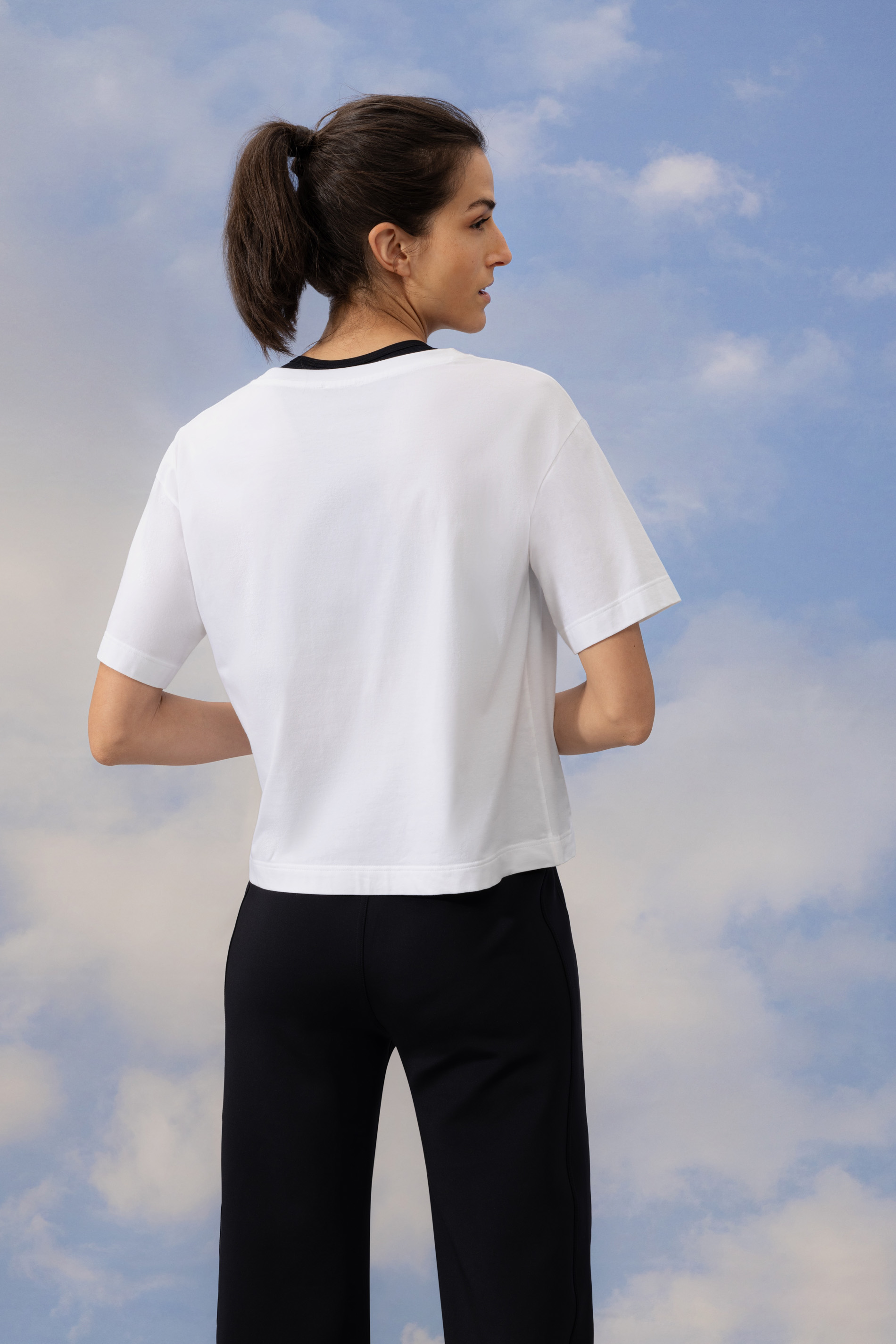 T-shirt White Serie Natural Rear View | mey®