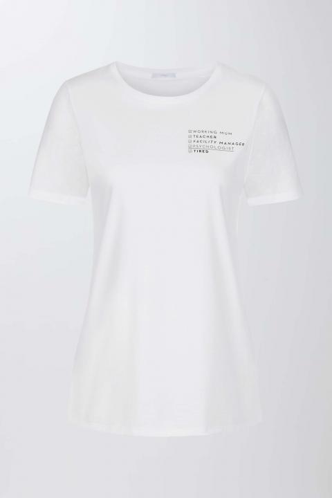 T-Shirt Wit Serie Homeschooling Vooraanzicht | mey®