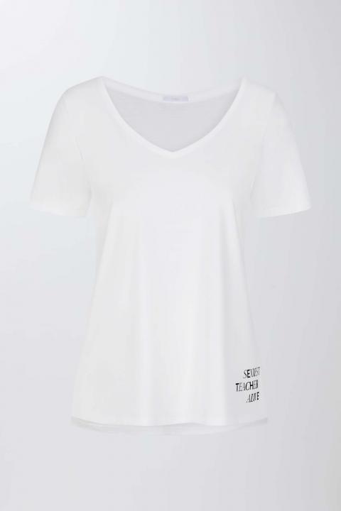 T-Shirt White Serie Homeschooling Front View | mey®