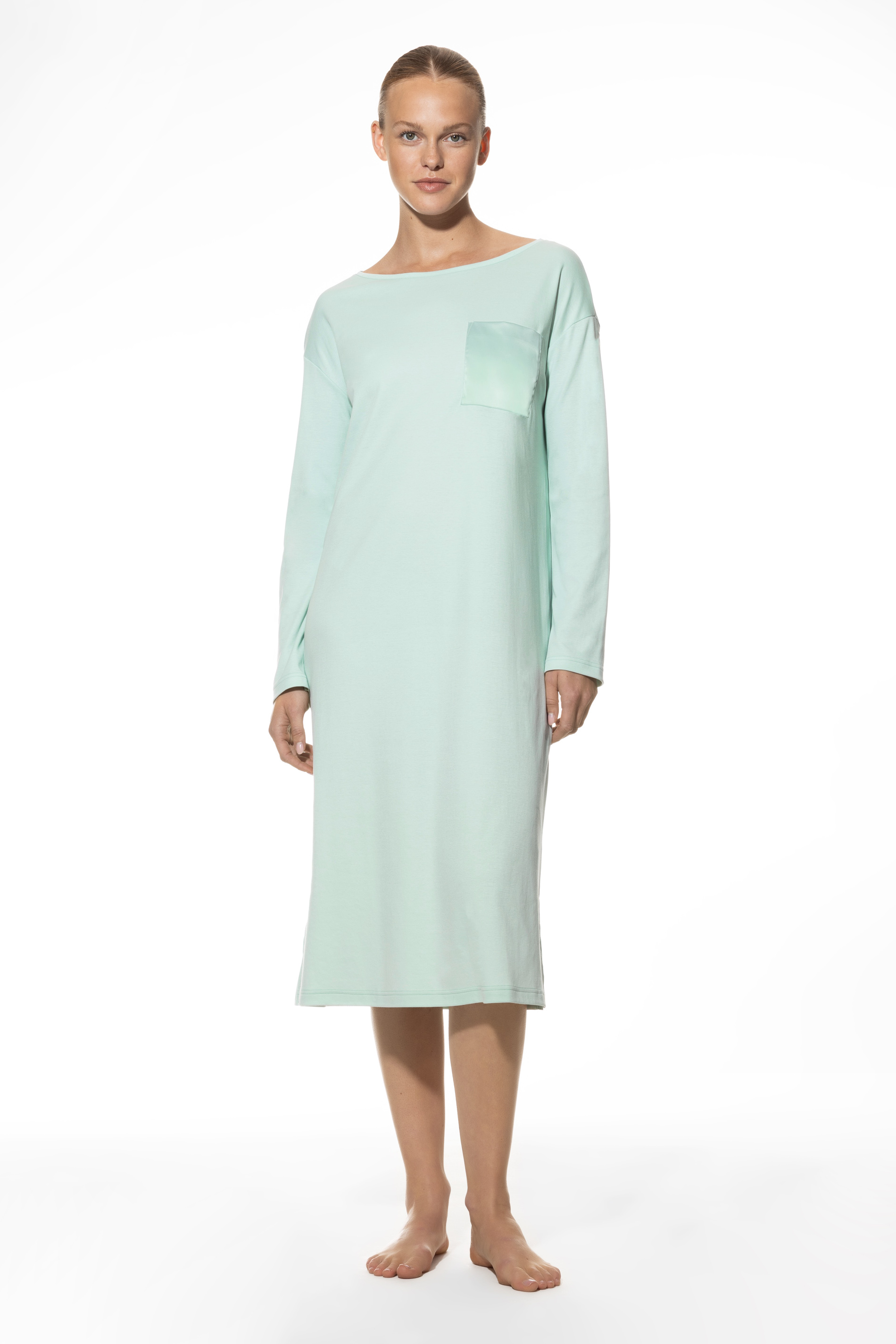 Nightshirt, long-sleeved Serie Malea Front View | mey®