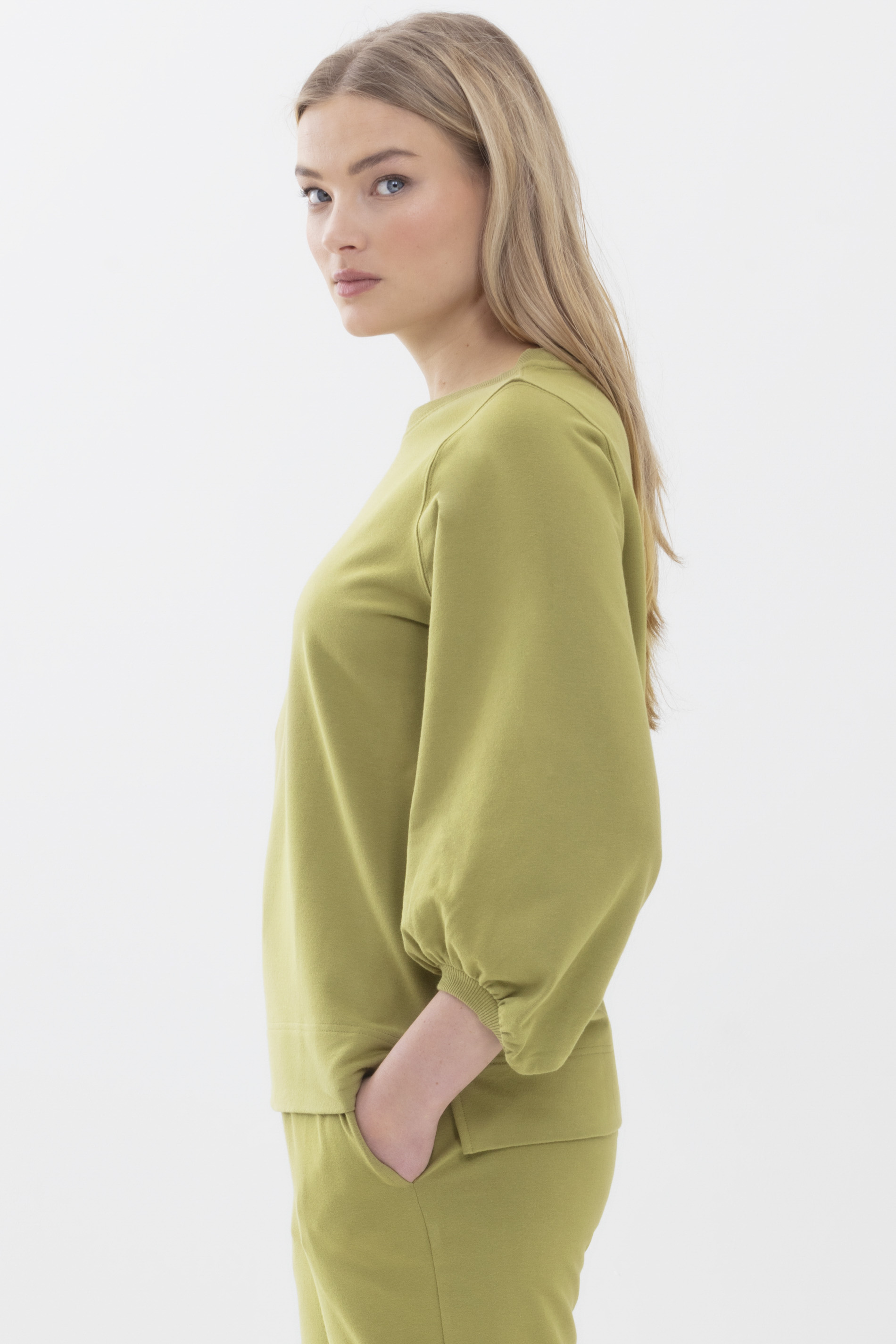 Sweater Tuscan Green Serie Mischa Detailweergave 02 | mey®