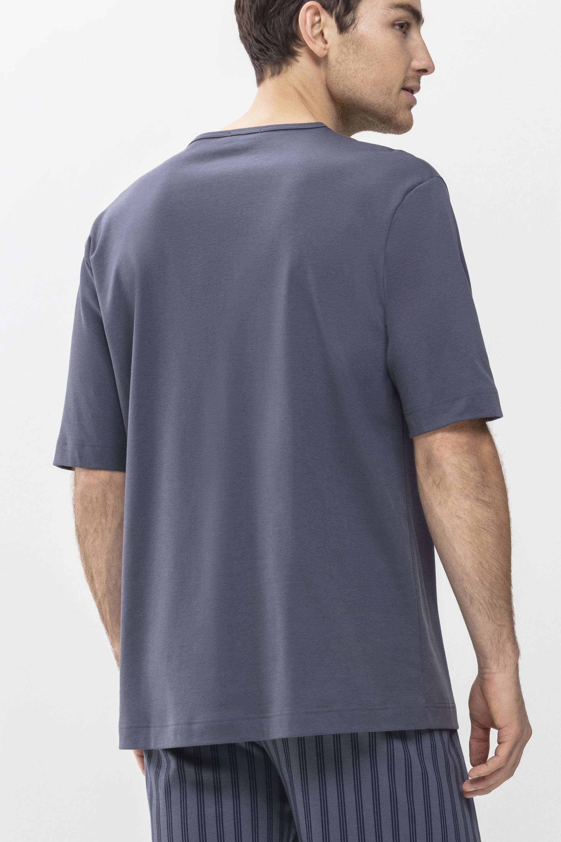 Shirt Soft Grey Serie Melton Rear View | mey®