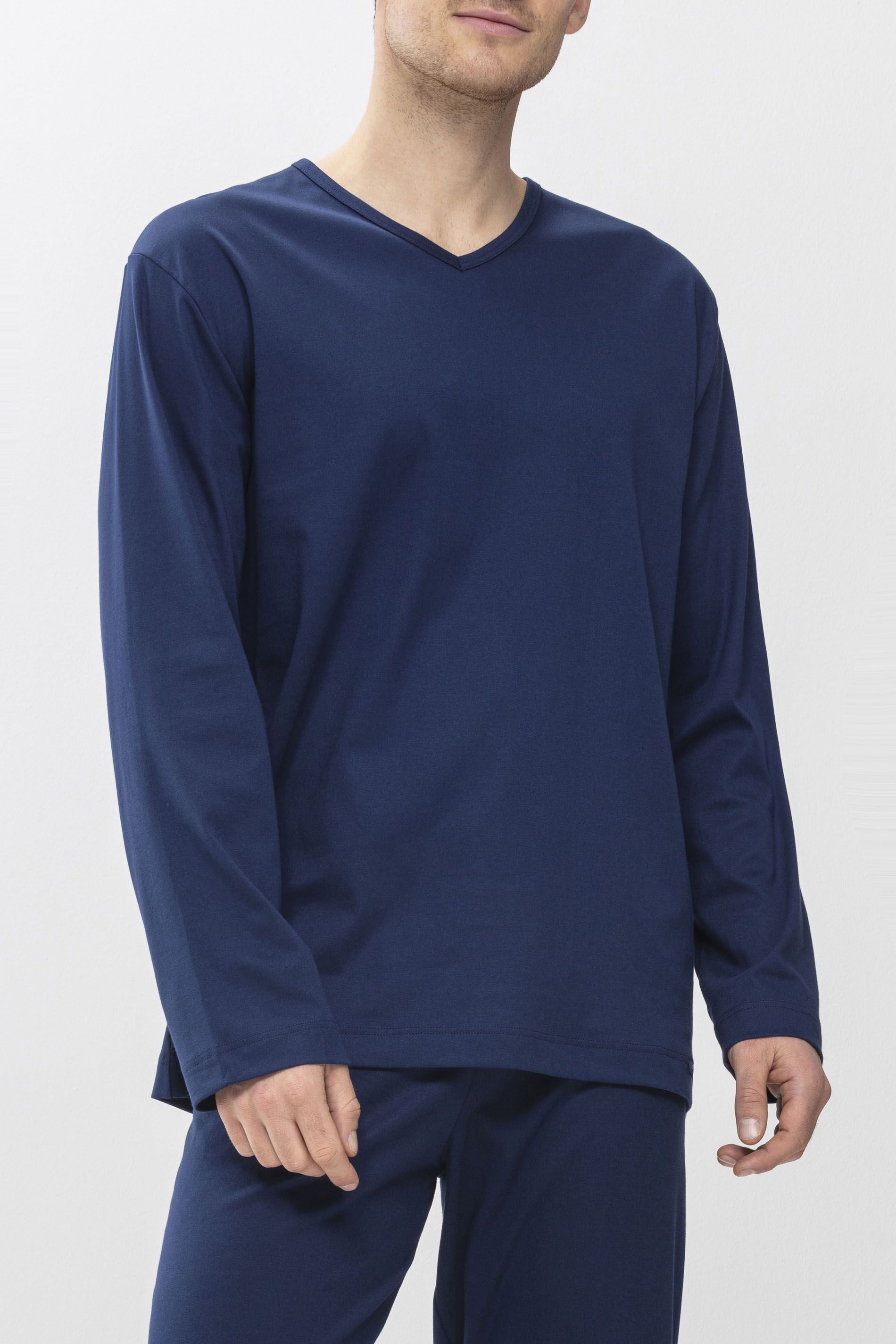 Long-sleeve shirt Neptune Serie Melton Front View | mey®