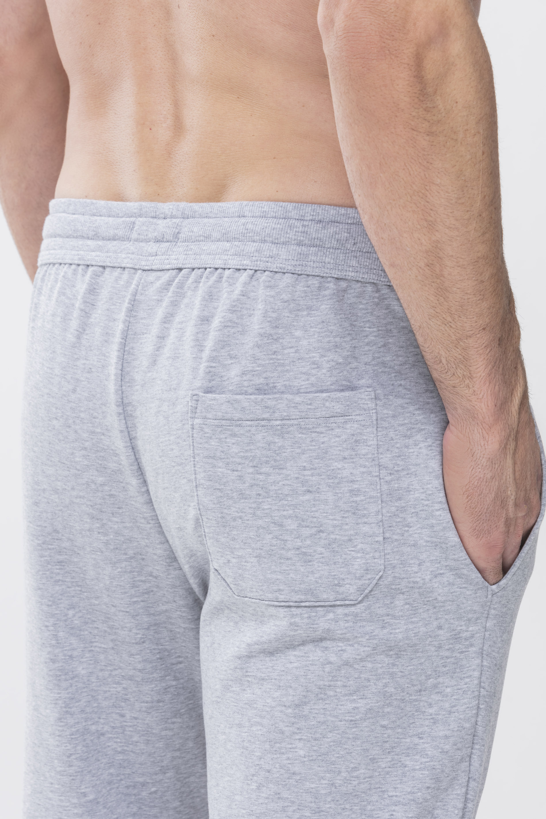 Men's sweat pants Light Grey Melange Serie Enjoy Detail View 01 | mey®