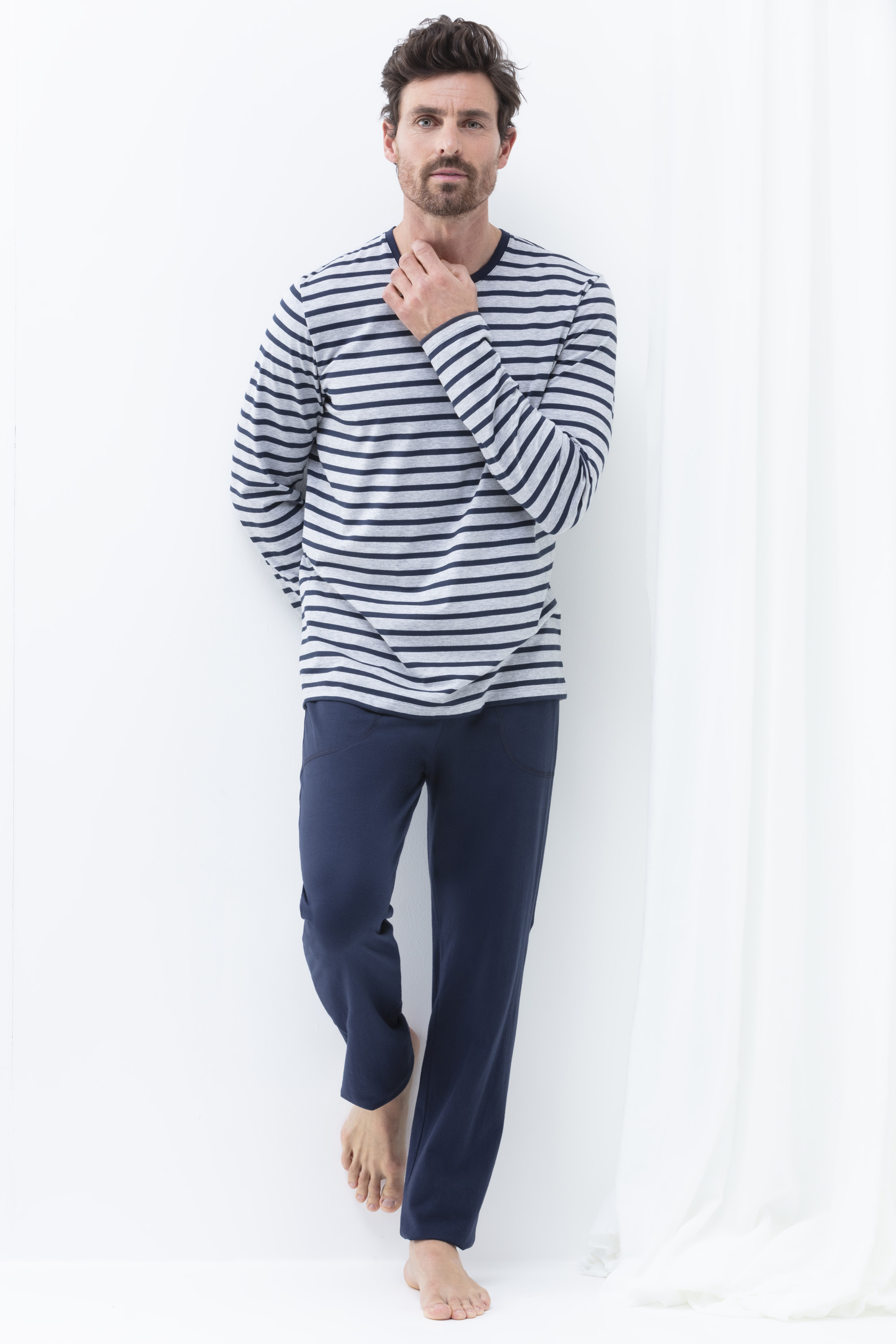Loungewear pants with pockets Yacht Blue Serie Dalmore Festlegen | mey®