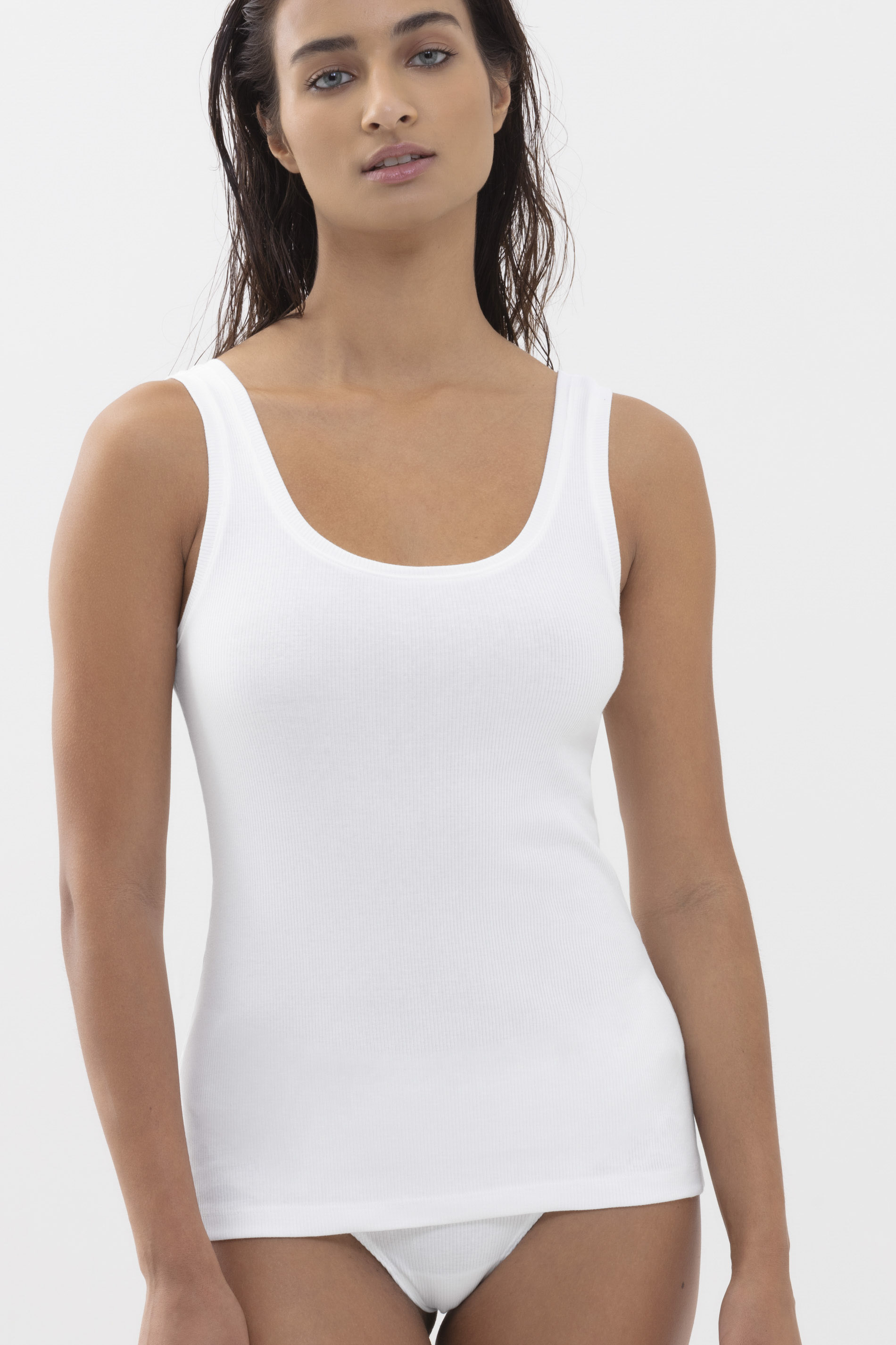 Top White Serie Organic Cotton Front View | mey®