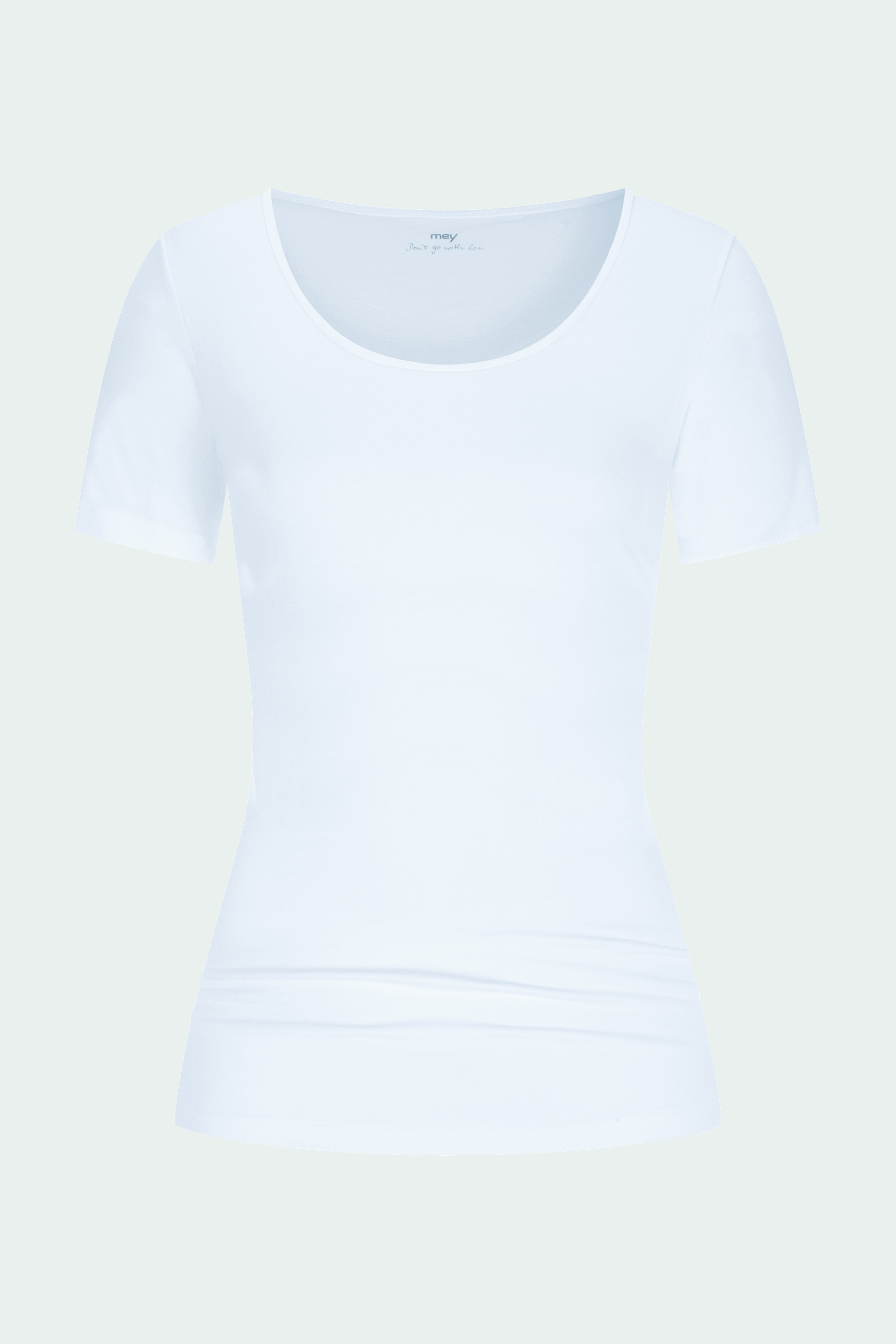 Shirt kurzarm Wit Serie Cotton Pure Uitknippen | mey®