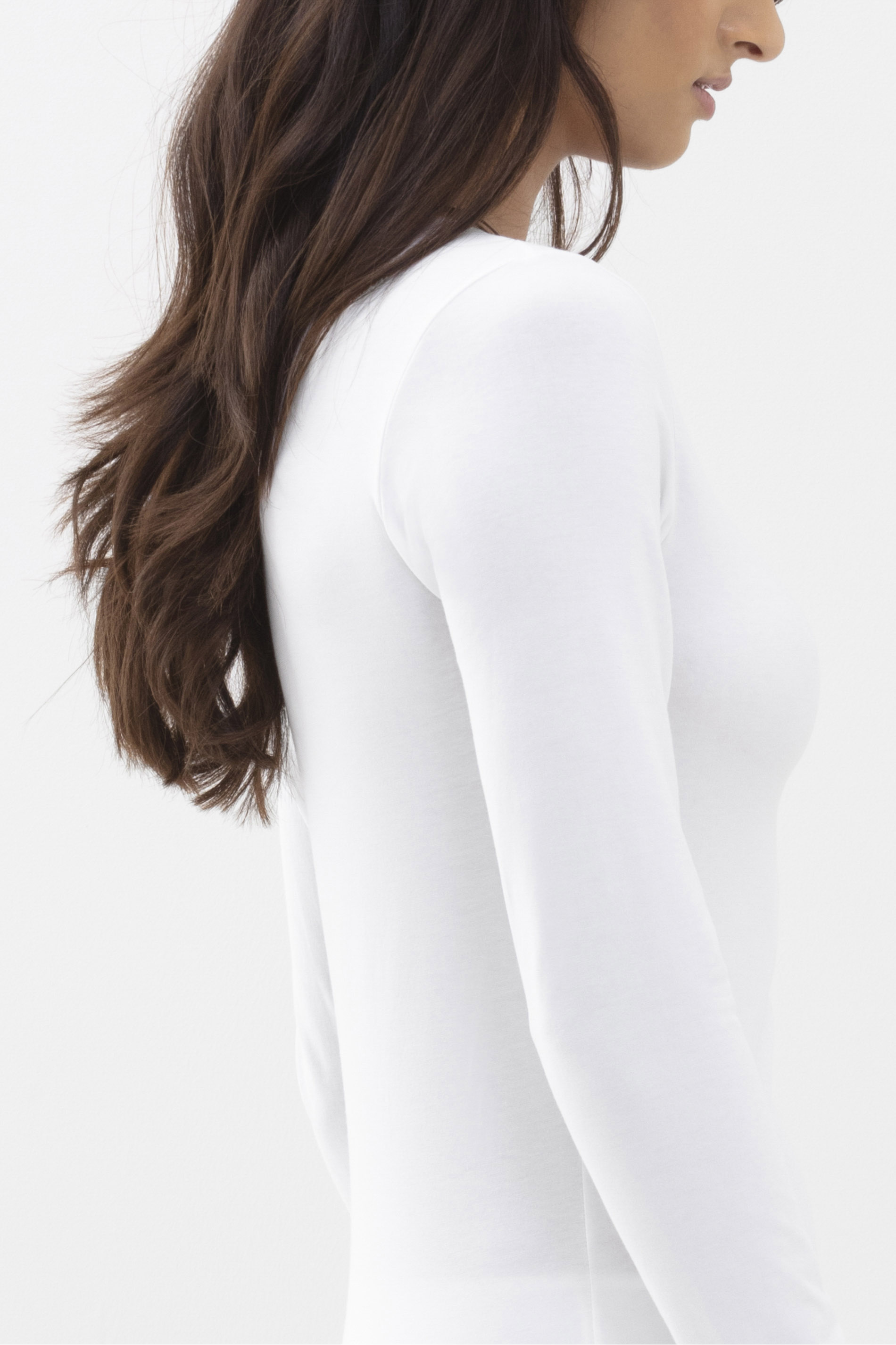 Shirt langarm Weiss Serie Cotton Pure Detailansicht 02 | mey®