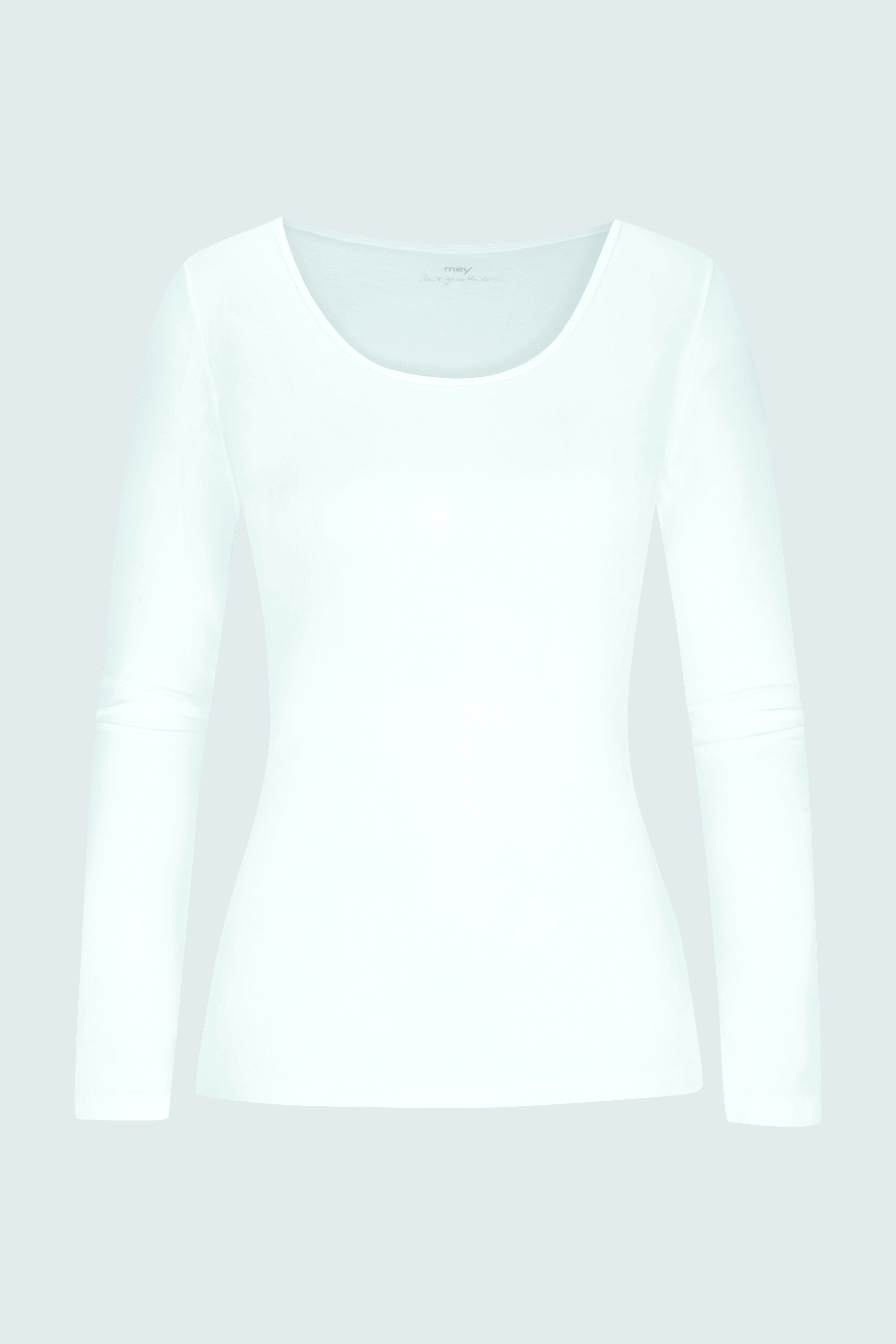 Shirt langarm Weiss Serie Cotton Pure Freisteller | mey®