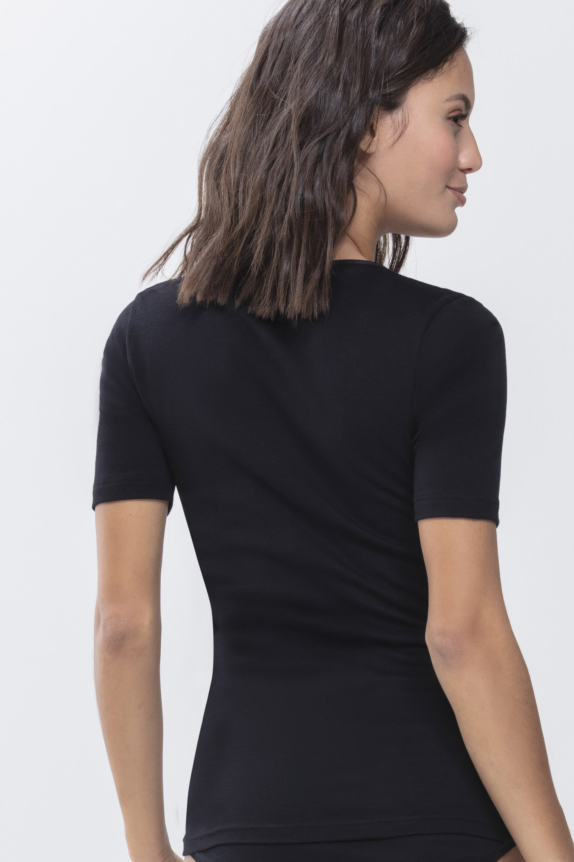 Shirt Black Serie Noblesse Rear View | mey®