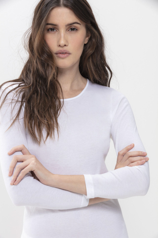 Shirt langarm Wit Serie Noblesse Vooraanzicht | mey®