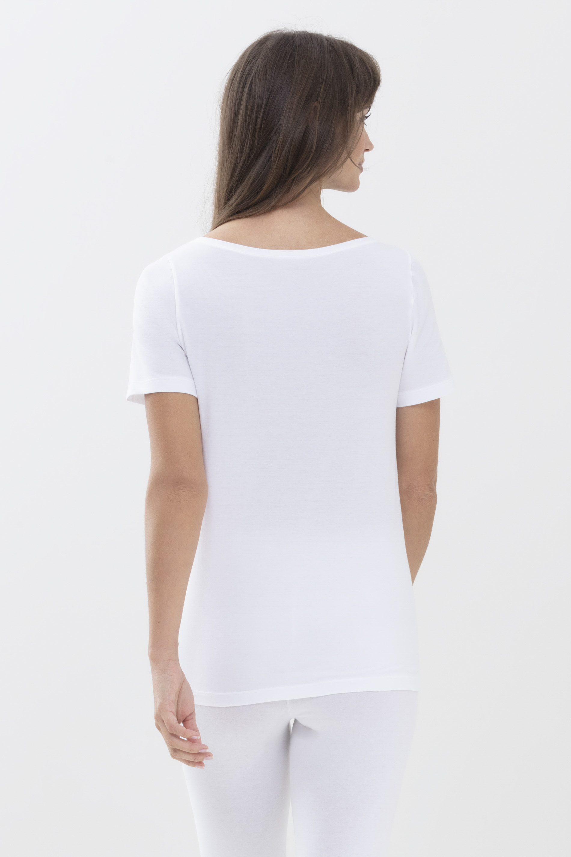 Shirt Weiss Serie Superfine Organic Rückansicht | mey®