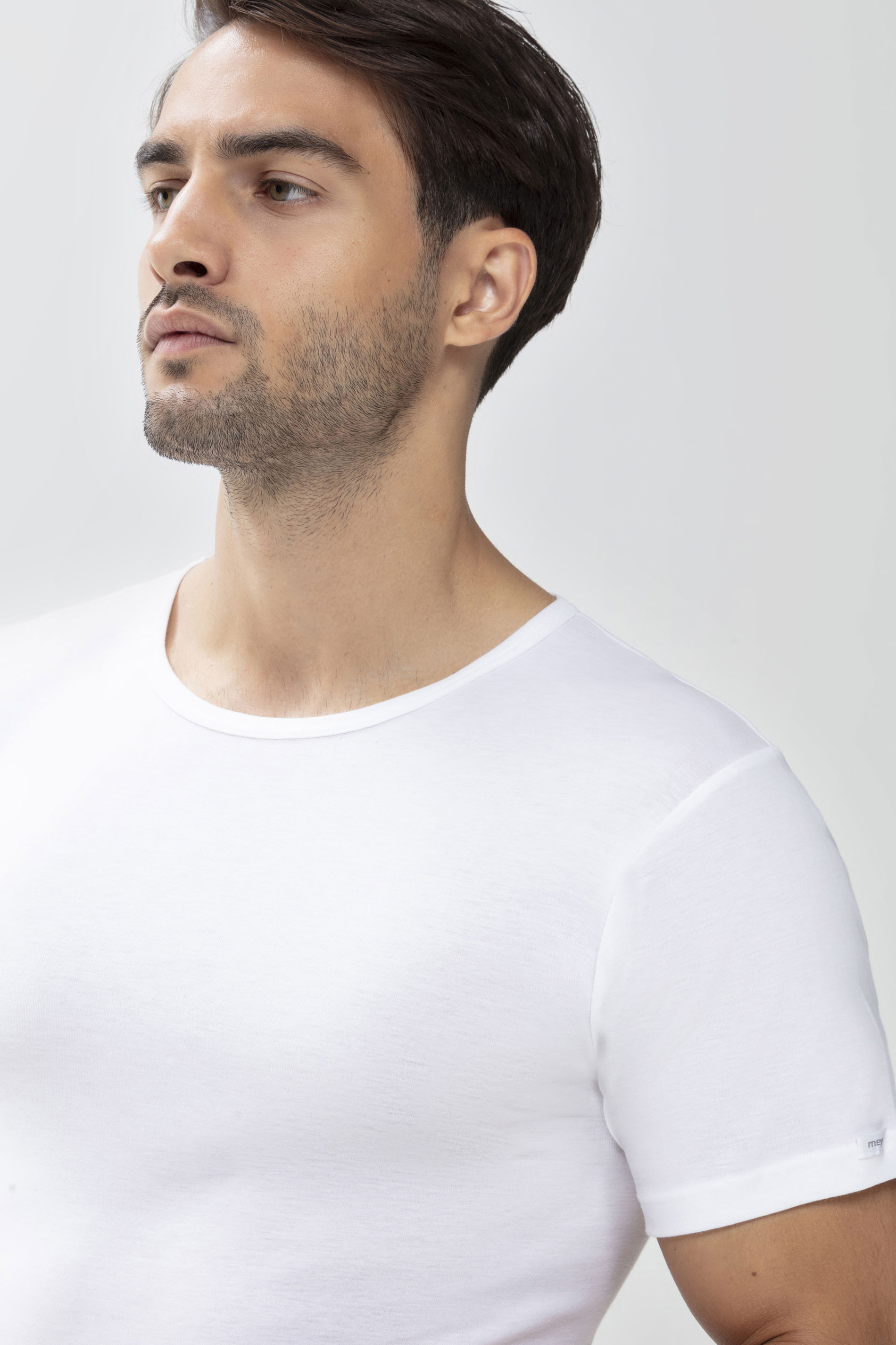 T-shirt White Serie Noblesse Detail View 01 | mey®