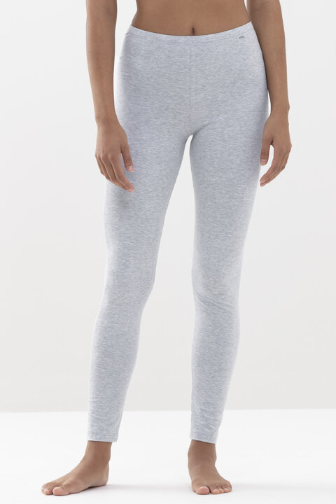 Lange broek Light Grey Melange Serie Cotton Pure Vooraanzicht | mey®