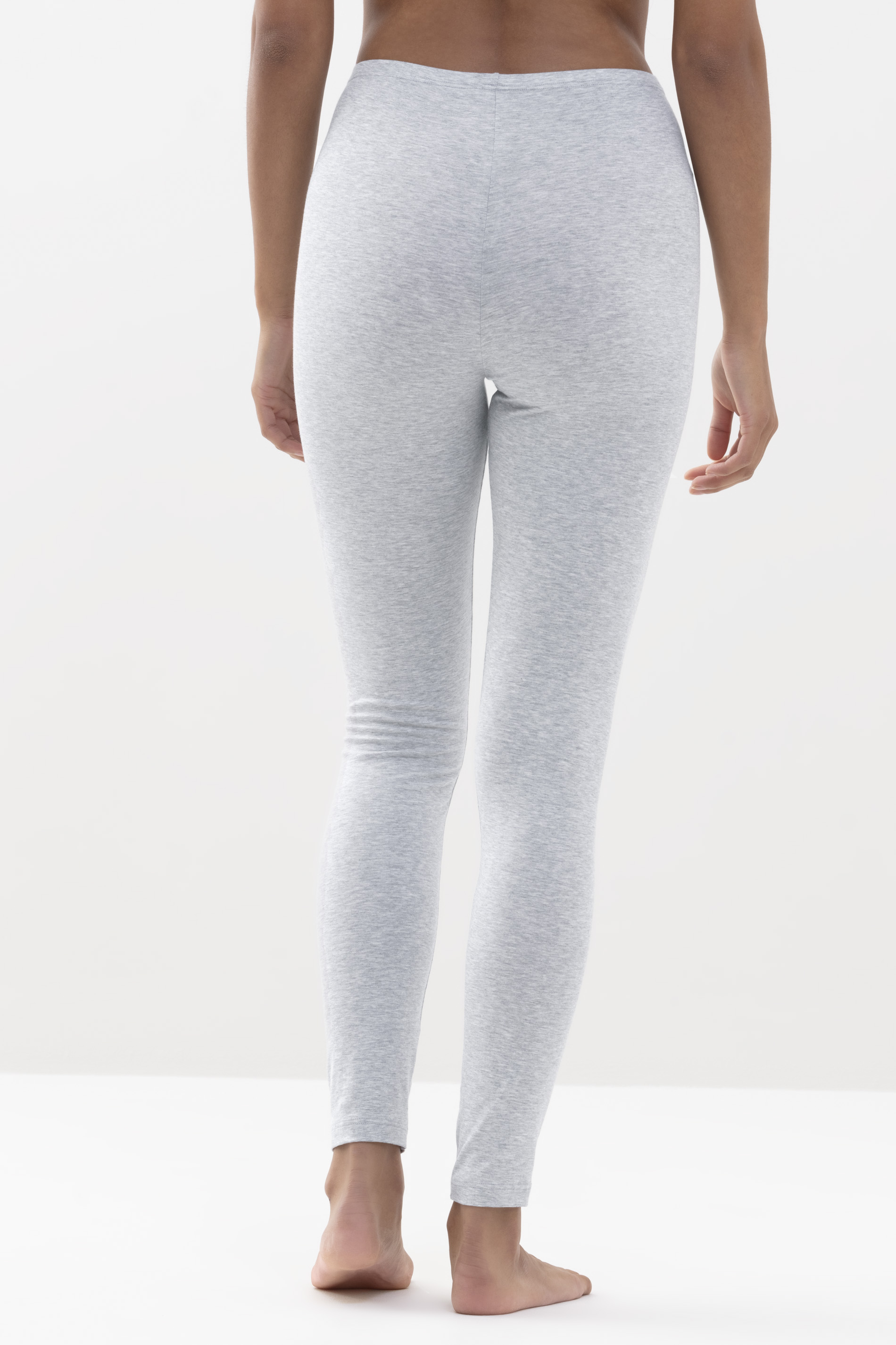 Leggings Light Grey Melange Serie Cotton Pure Rückansicht | mey®