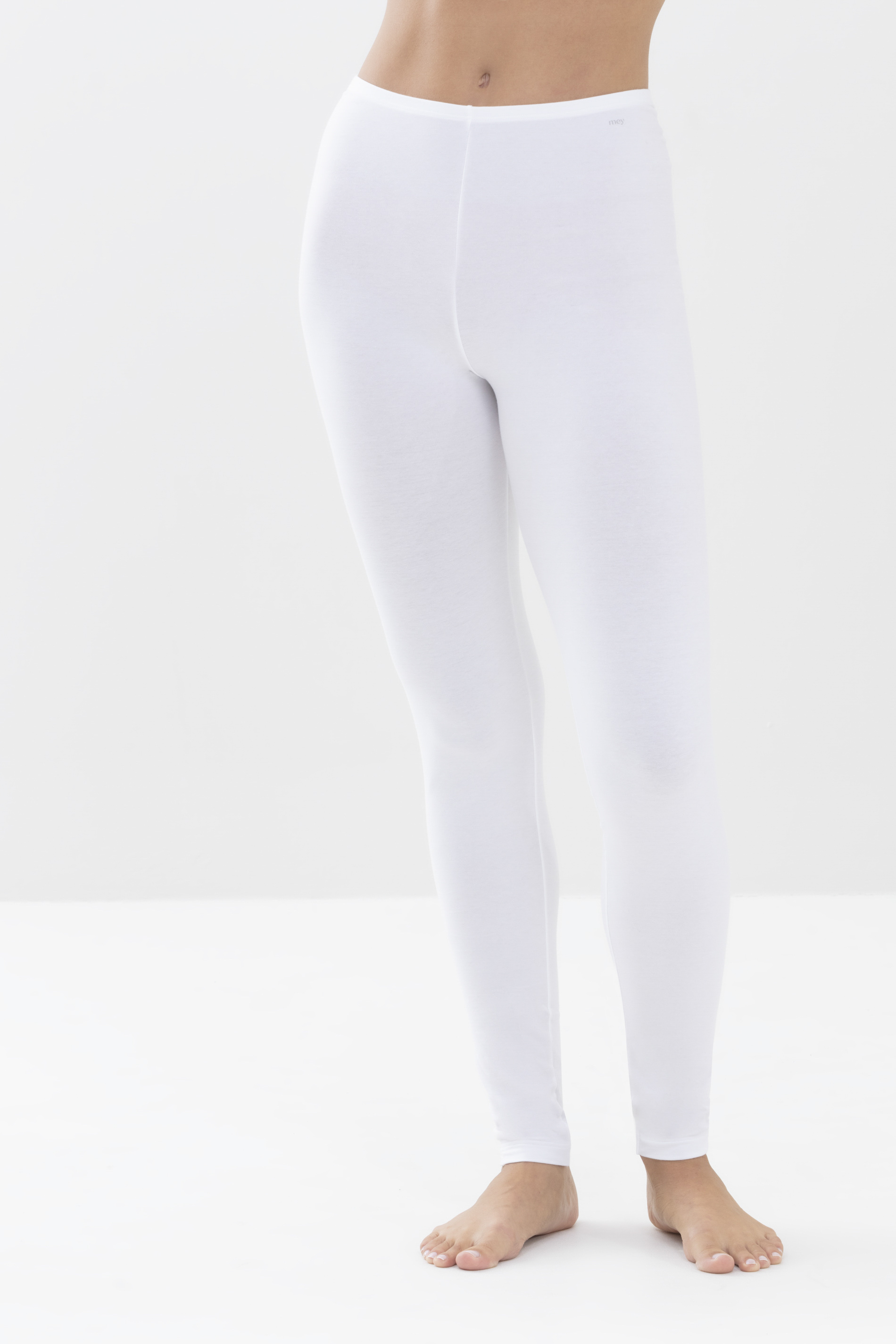 Leggings White Serie Superfine Organic Front View | mey®