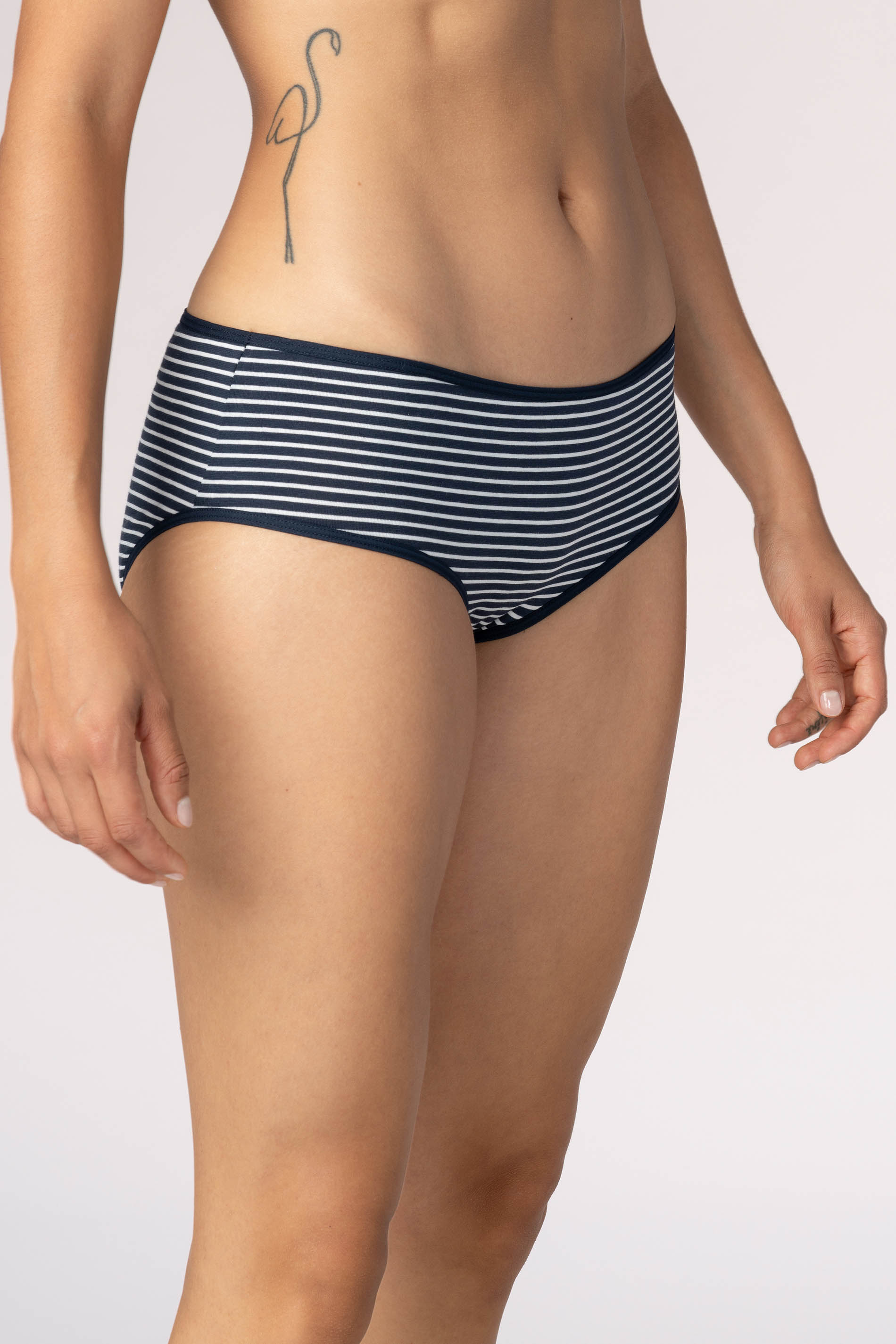 Hipster Night Blue Serie Cotton Stripe Front View | mey®
