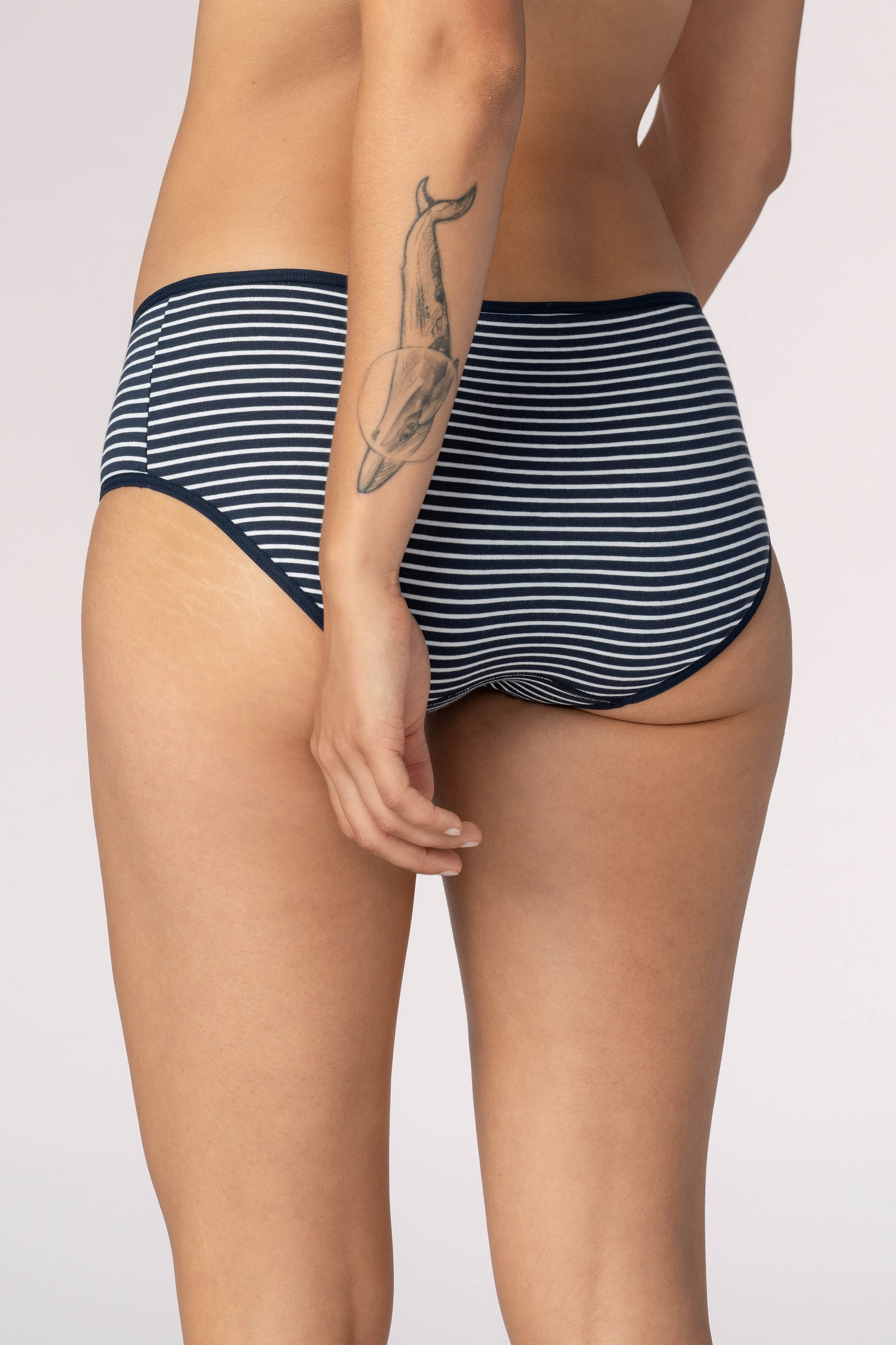 Hipster Night Blue Serie Cotton Stripe Rear View | mey®