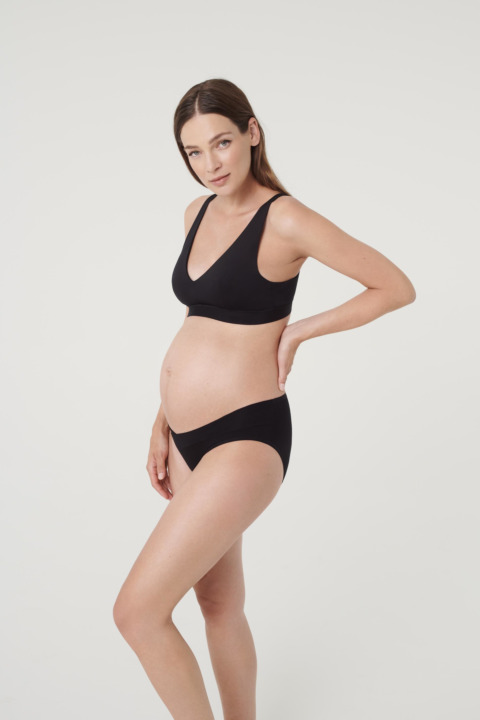 Briefs Black Serie Maternity Front View | mey®