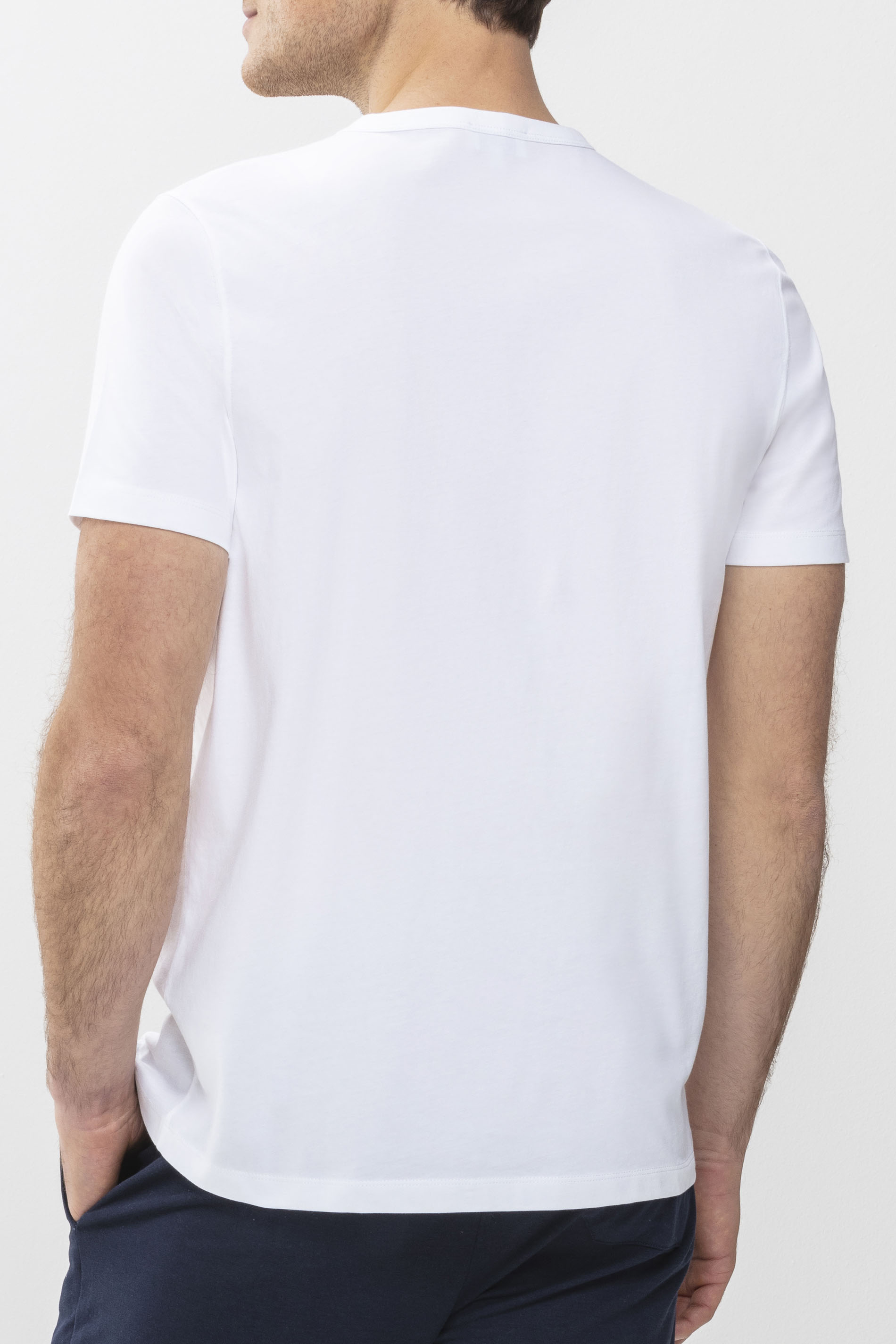 T-Shirt Weiss Serie HomeOffice Achteraanzicht | mey®