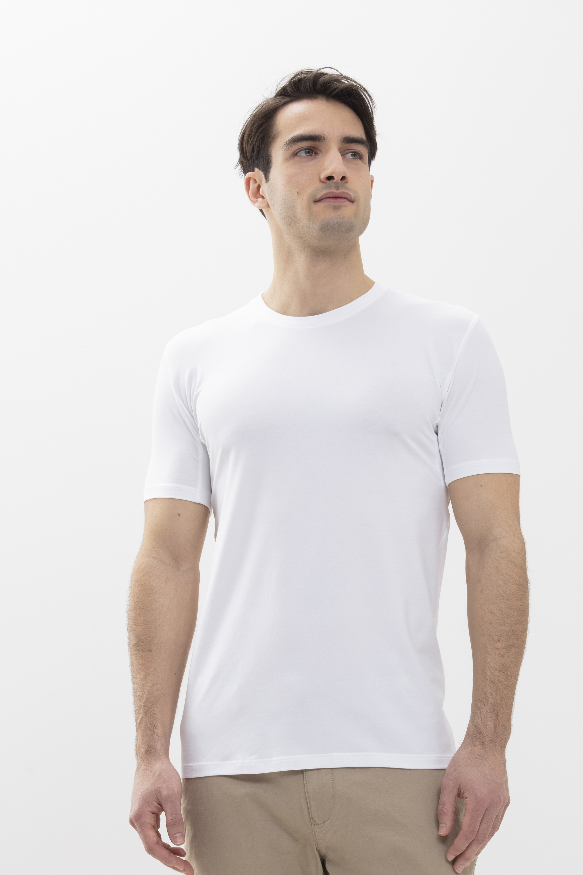 Hybride T-shirt Wit Serie Hybrid T-Shirt Festlegen | mey®