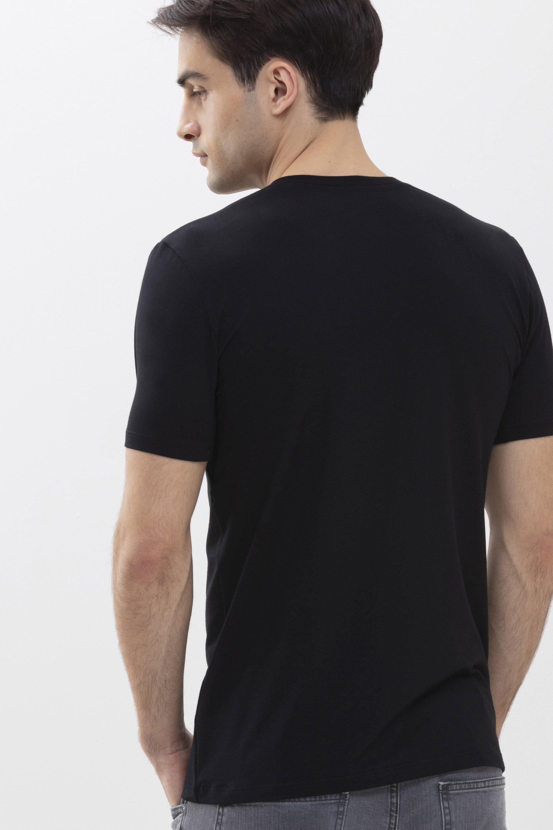 Hybride T-shirt Zwart Serie Hybrid T-Shirt Achteraanzicht | mey®