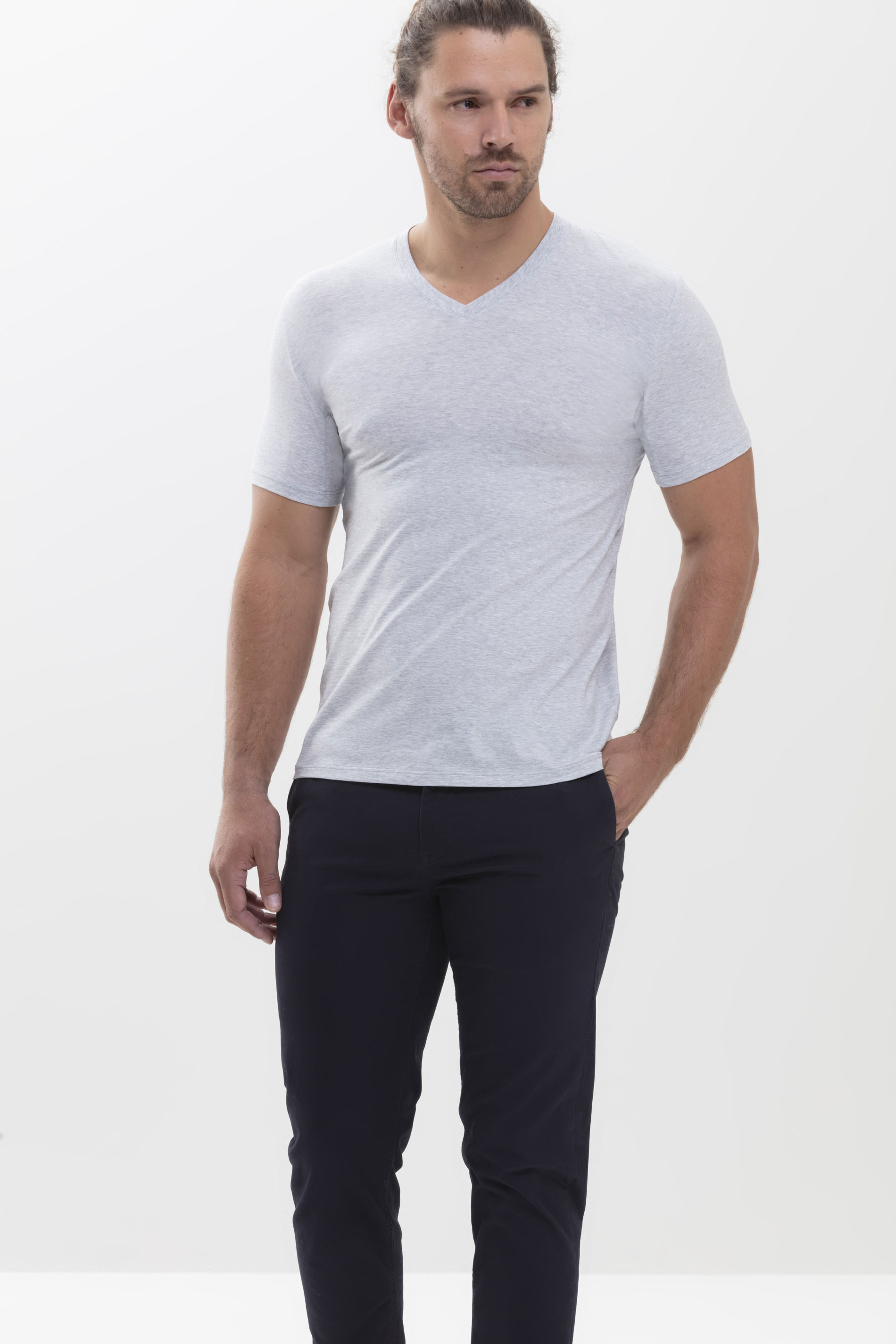 Hybride T-shirt Light Grey Melange Serie Hybrid T-Shirt Festlegen | mey®
