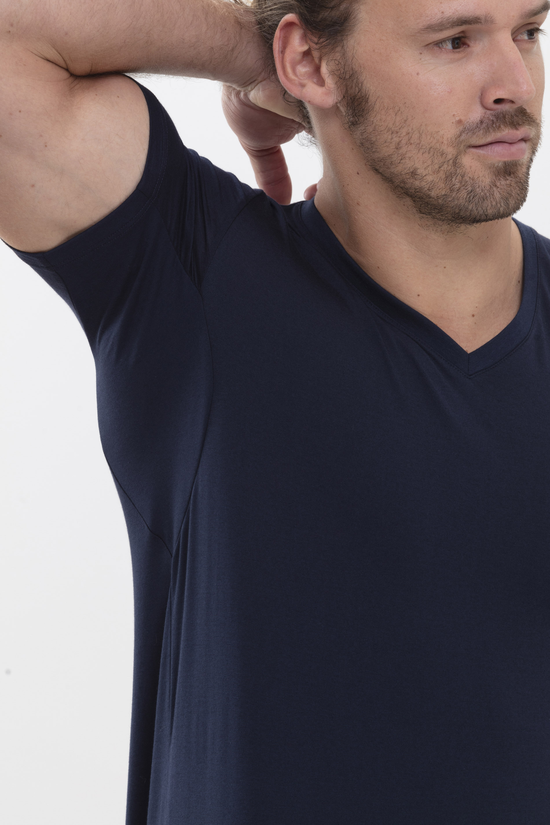 Hybride T-shirt Yacht Blue Serie Hybrid T-Shirt Detailweergave 02 | mey®